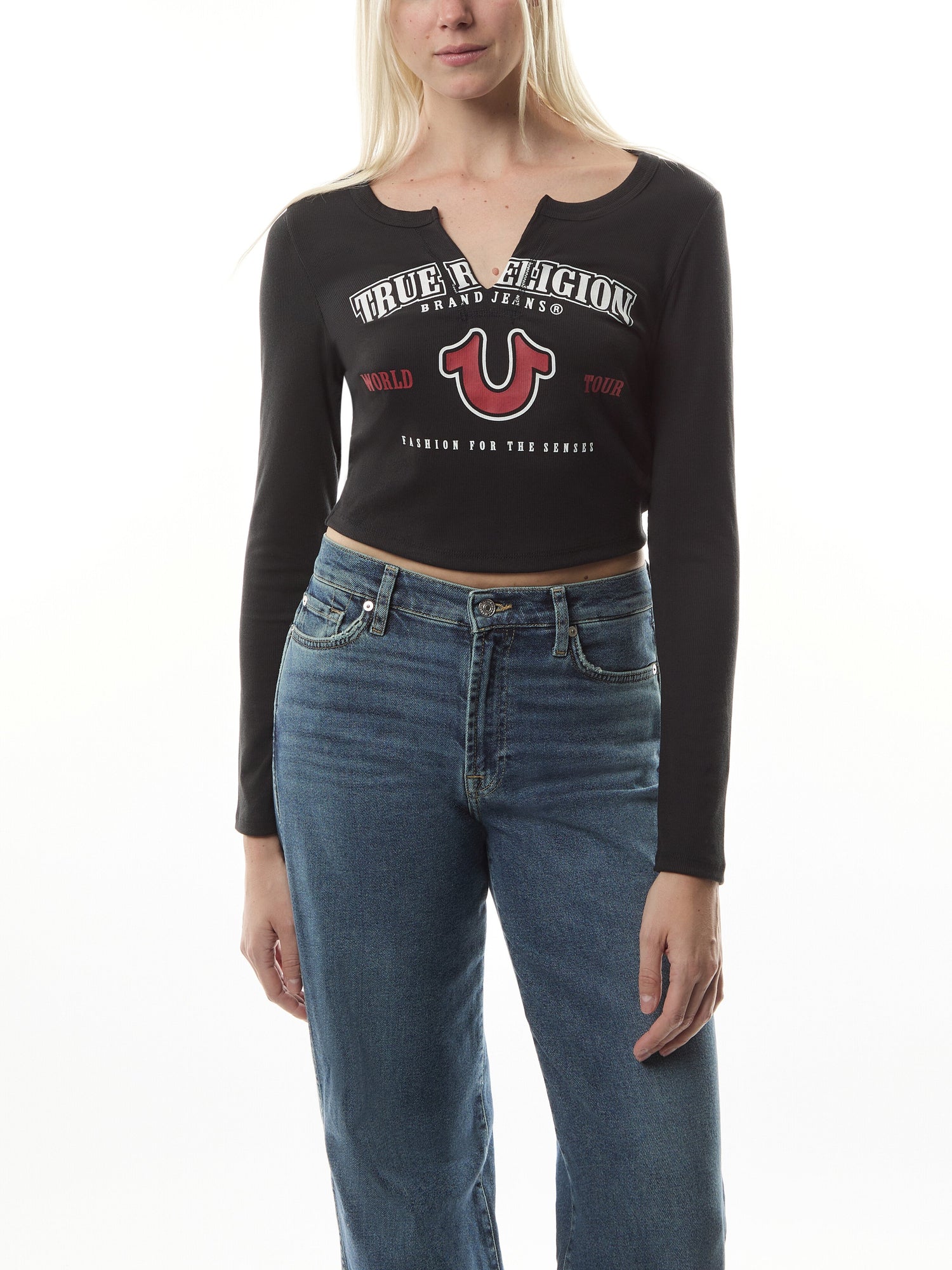 Horseshoe Logo Rib Long Sleeve Baby Tee