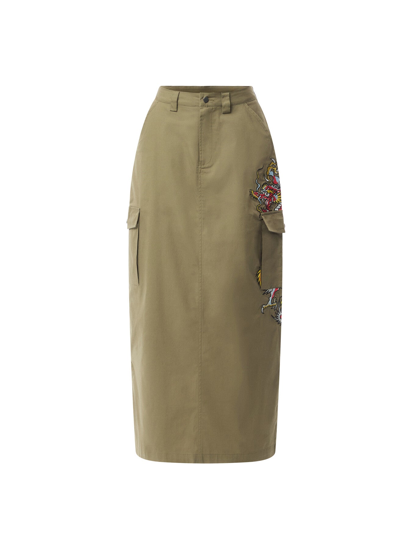 Dragon Flame Long Cargo Skirt
