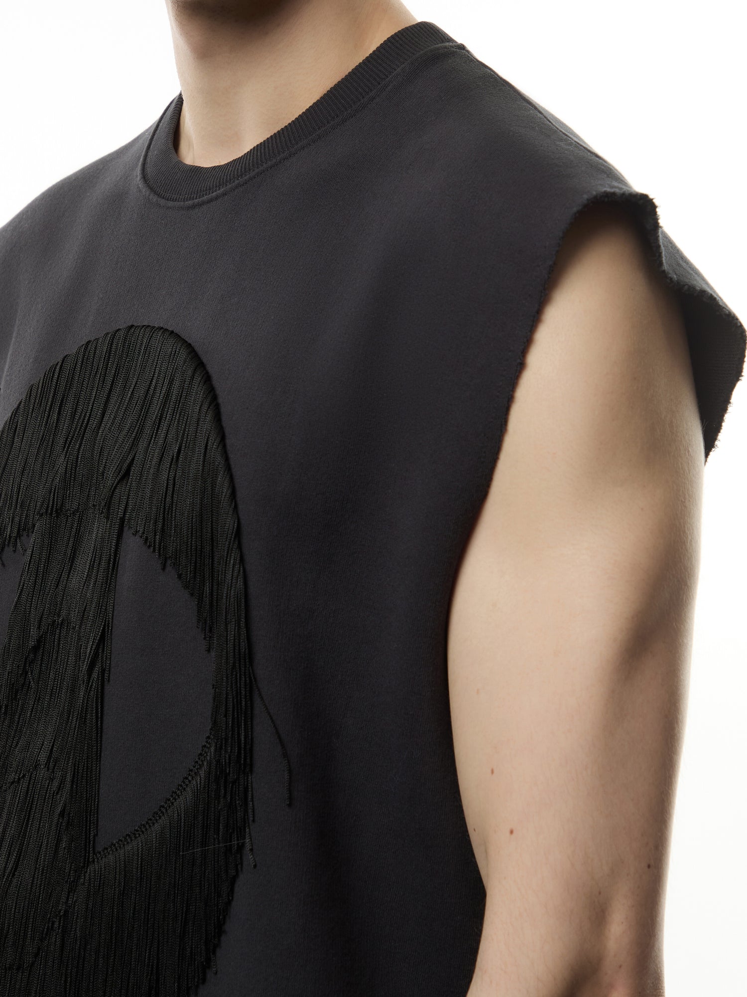 Tassle Sleeveless Sweatshirt