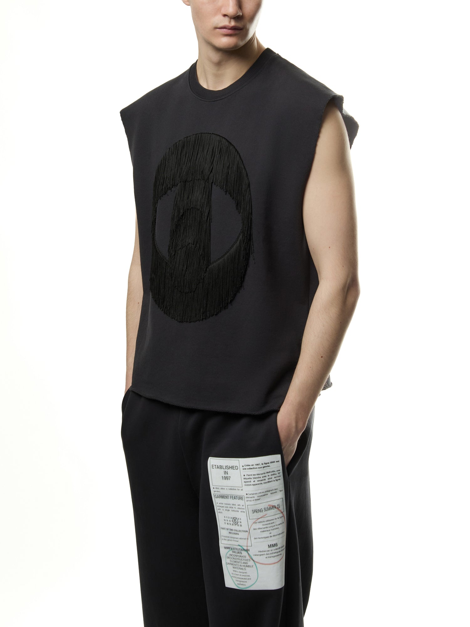 Tassle Sleeveless Sweatshirt