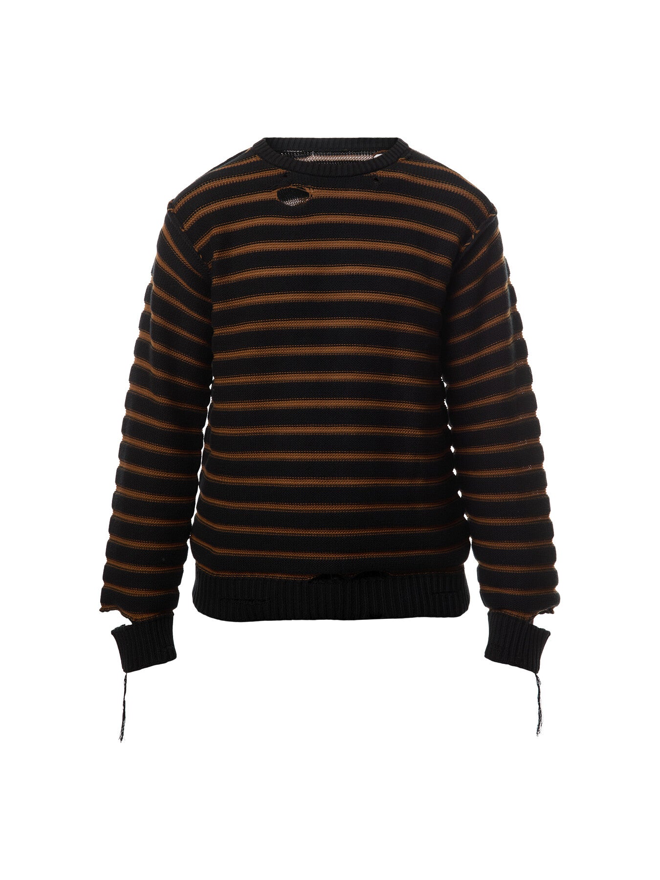 Destroyed Stripes Knitted Crew