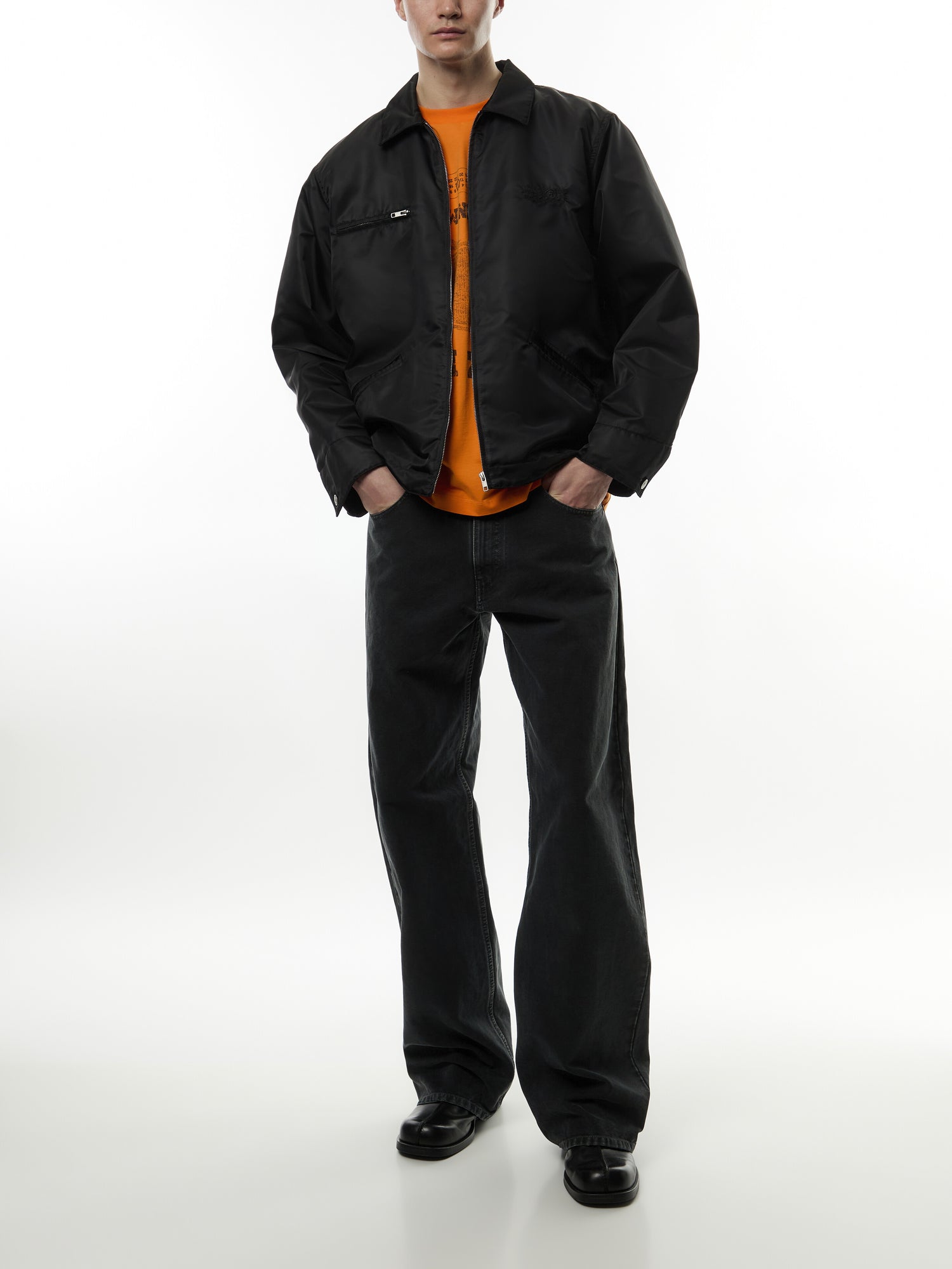 Nylon Zip Flight Jacket
