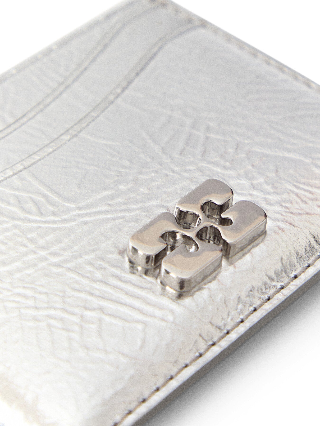Metallic Ganni Bou Card Holder