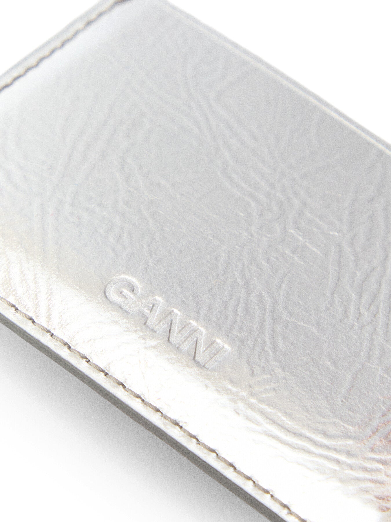 Metallic Ganni Bou Card Holder