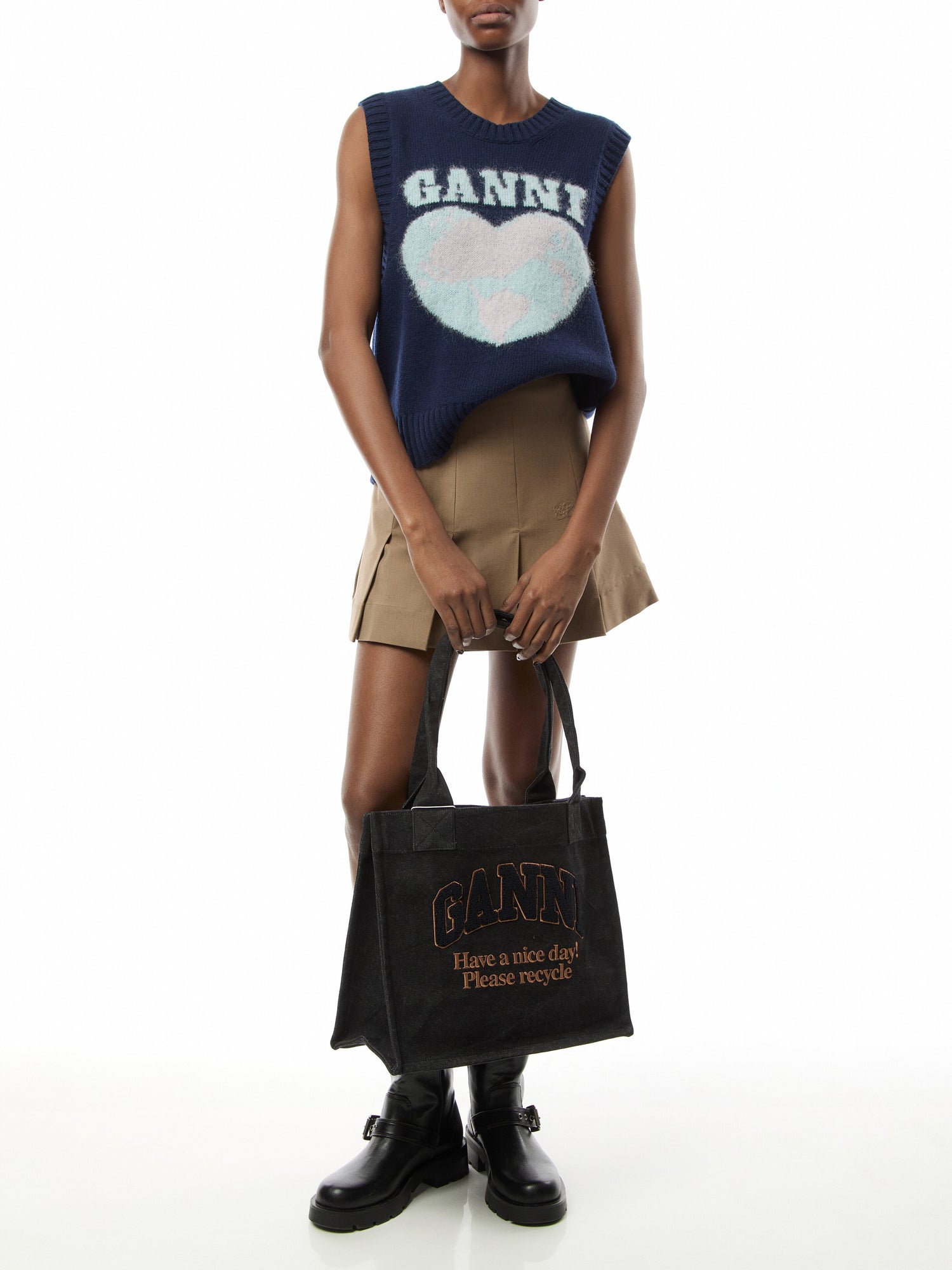 Large Easy Shopper Denim Tote Bag