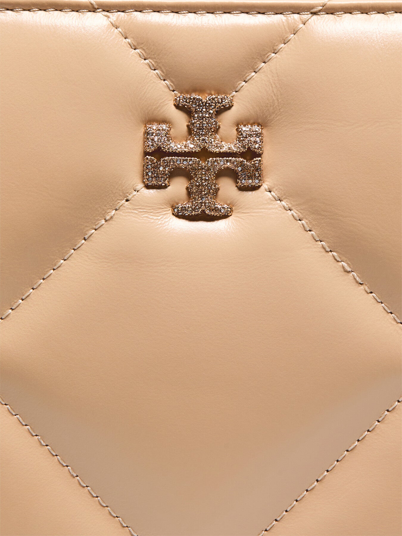 Kira Pave Logo Diamond Quilt Pouch