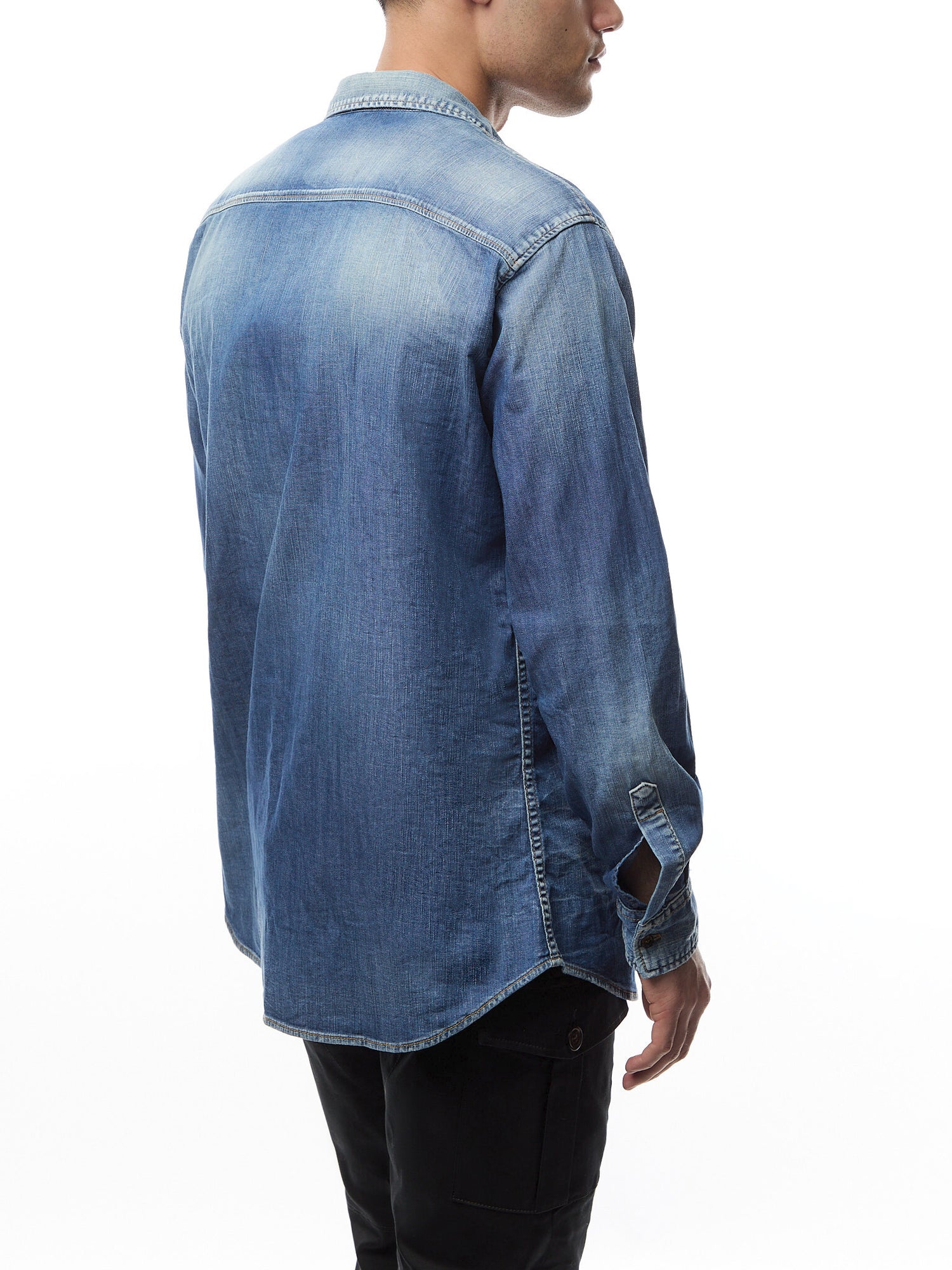 Worker Pocket Denim Shirt
