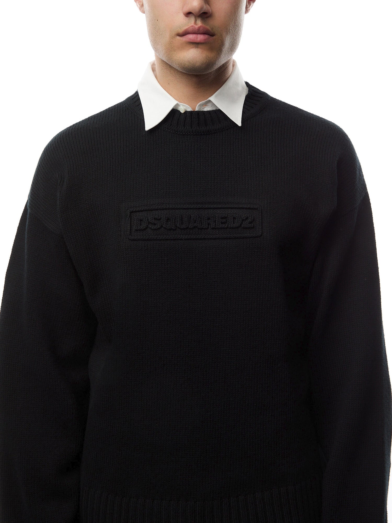Crewneck Debossed Pullover