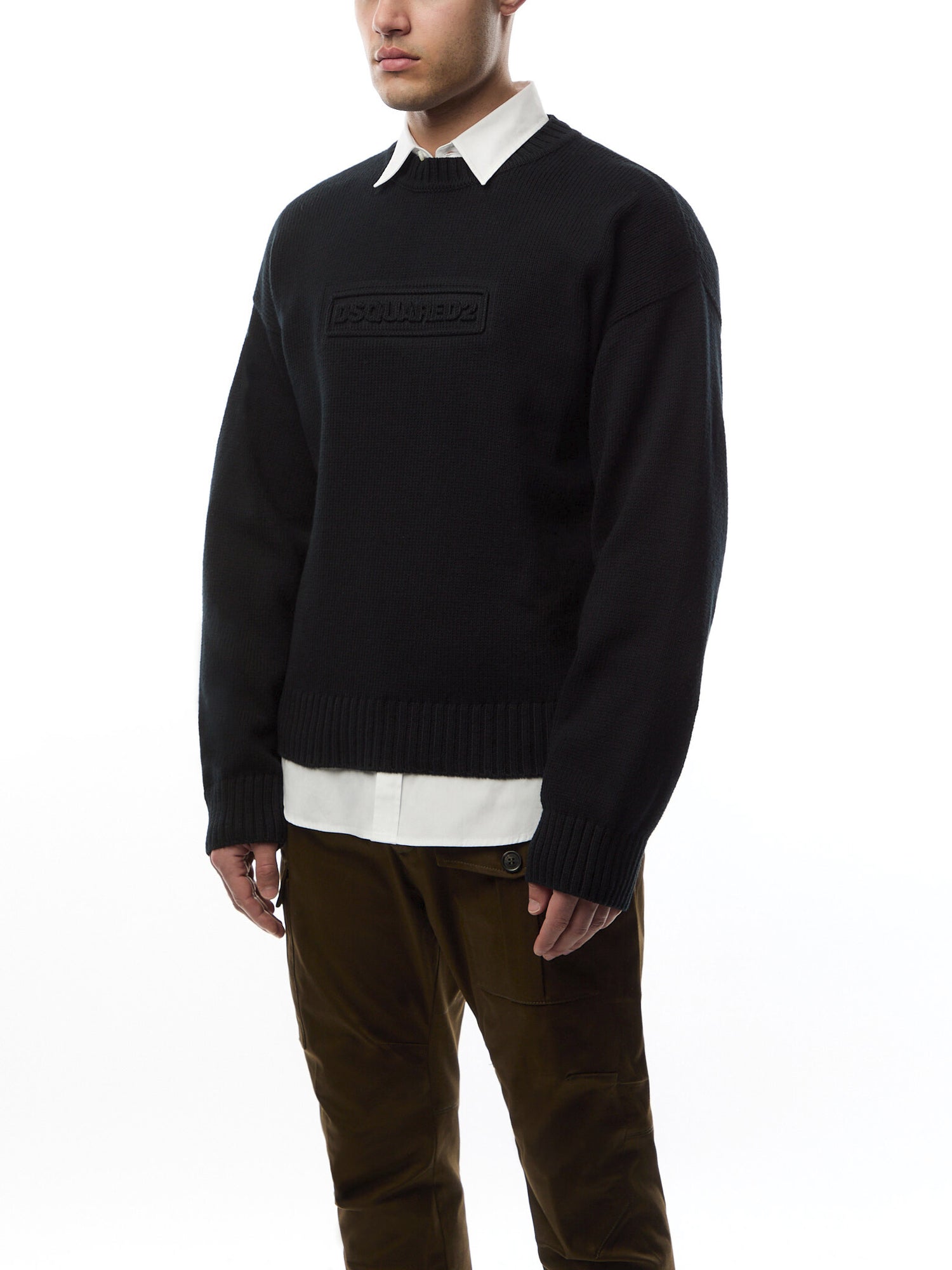 Crewneck Debossed Pullover
