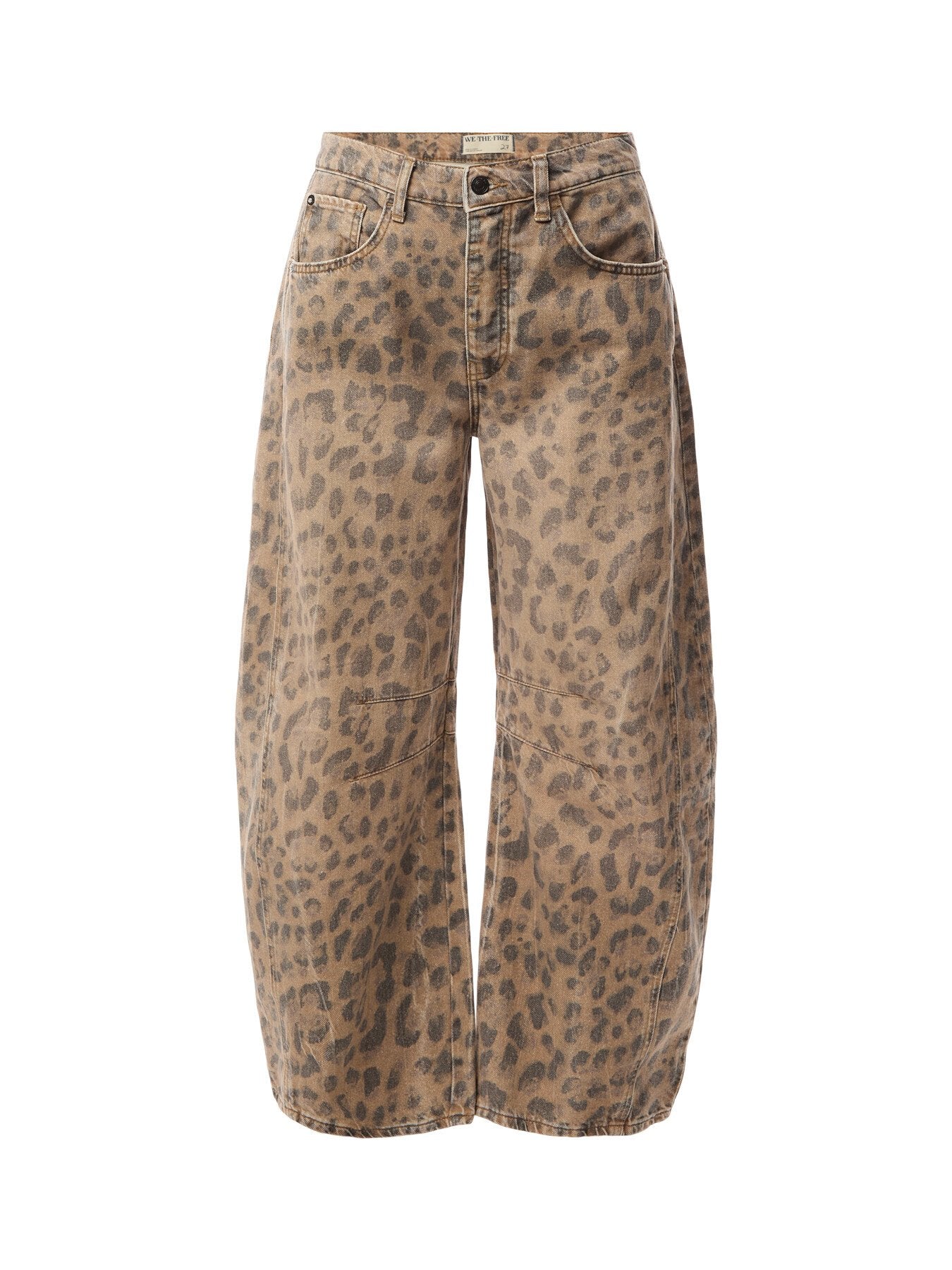 We The Free Good Luck Printed Barrel Jeans