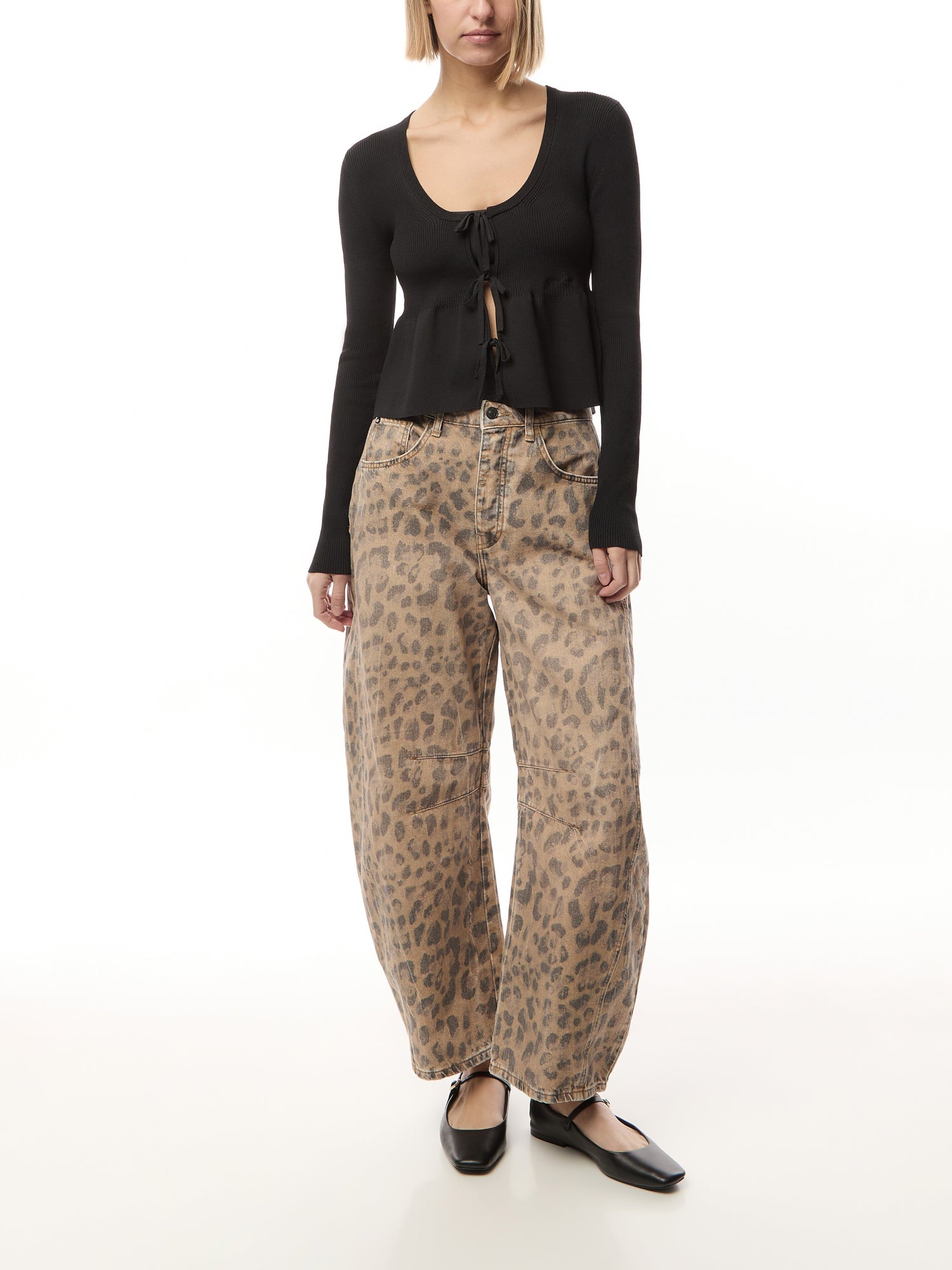 We The Free Good Luck Printed Barrel Jeans