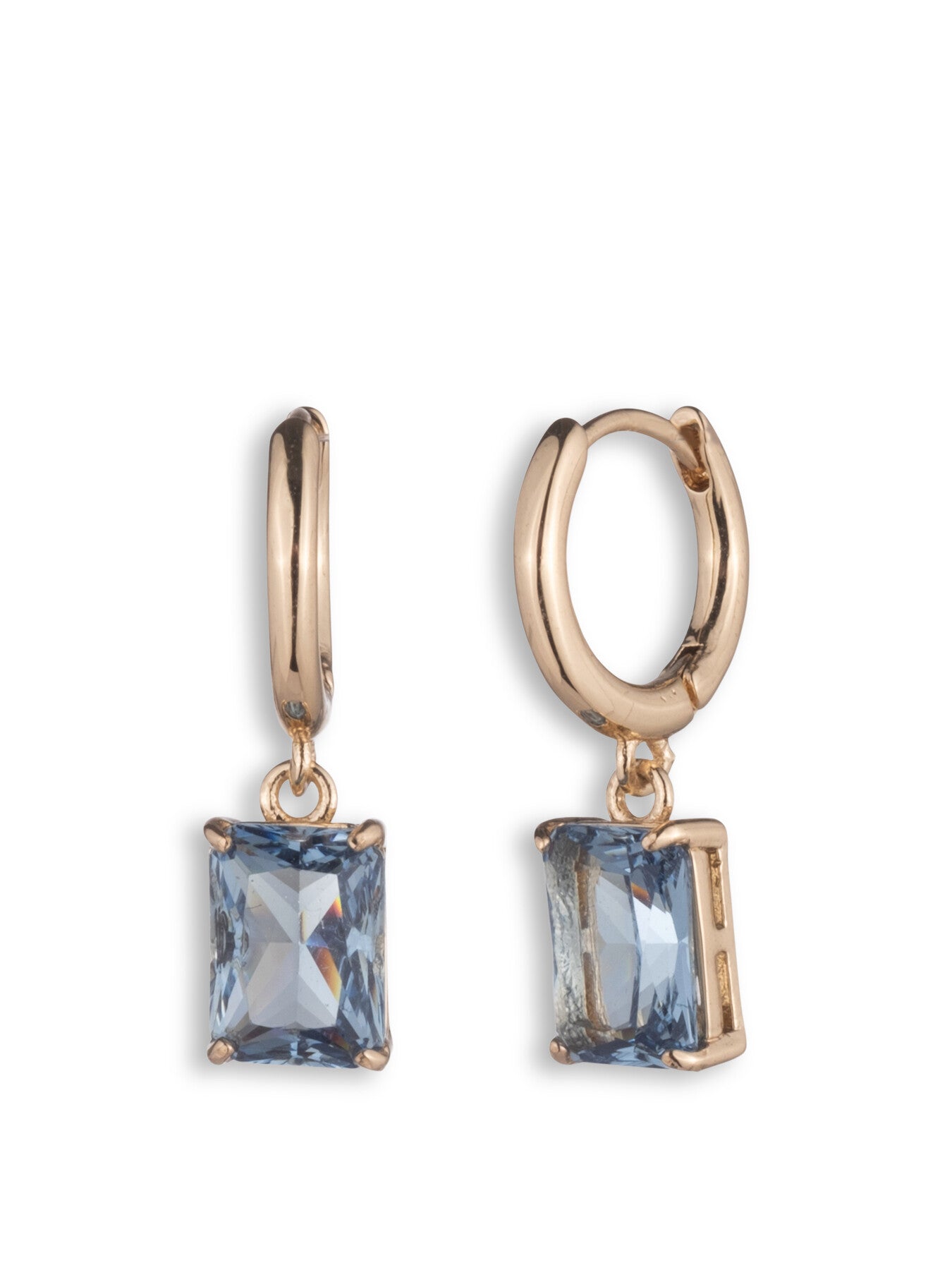 Stone Drop Huggie Earrings