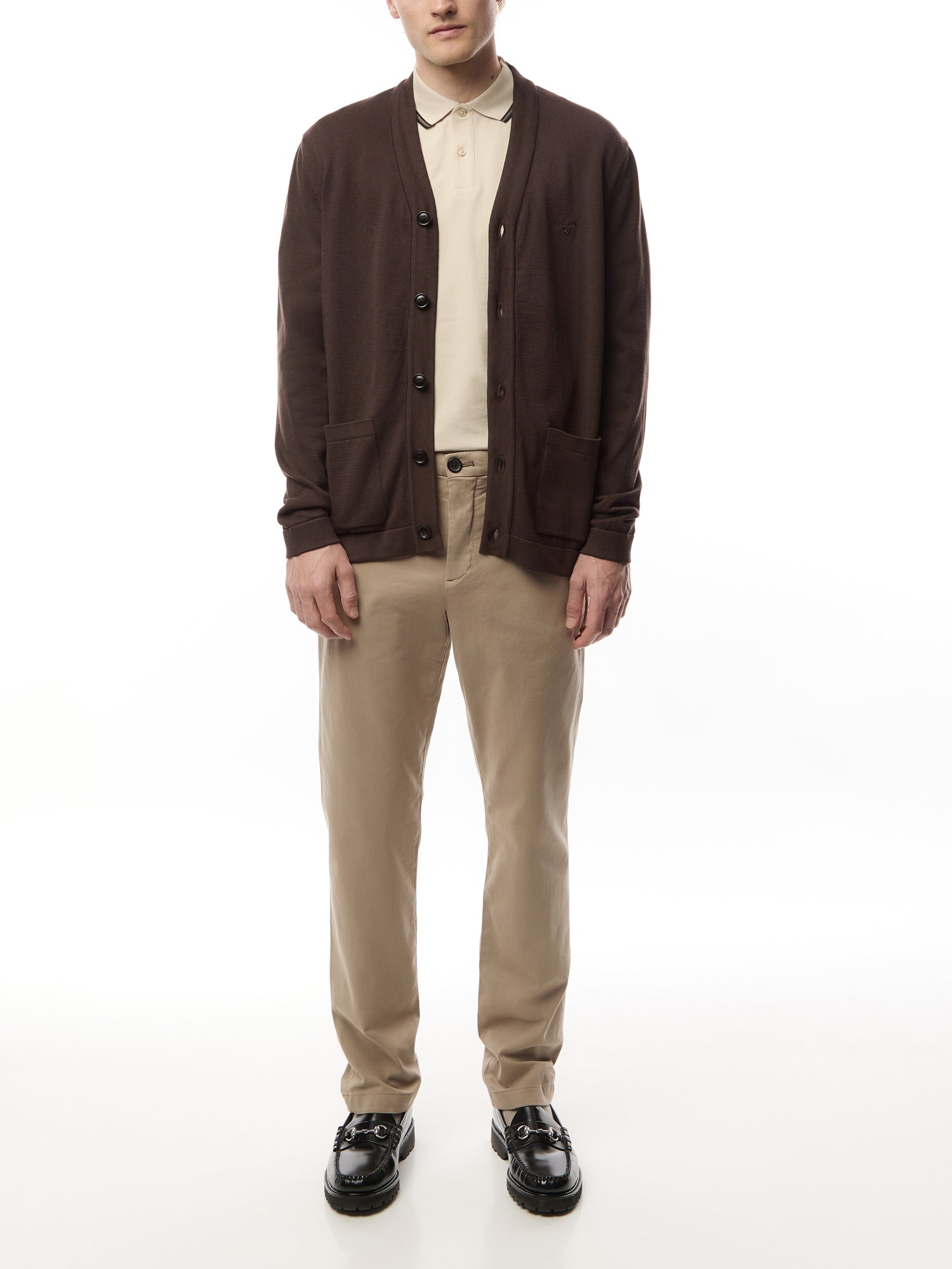 Pima Cotton V Neck Cardigan