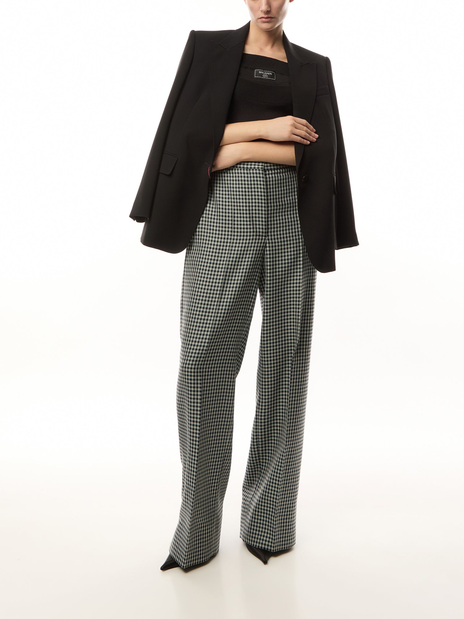 Boat Neck Knit Crop Top