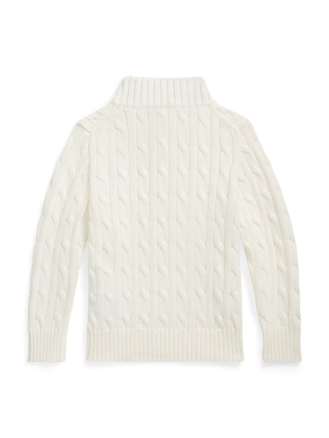 Cable-Knit Cotton Quarter-Zip Sweater