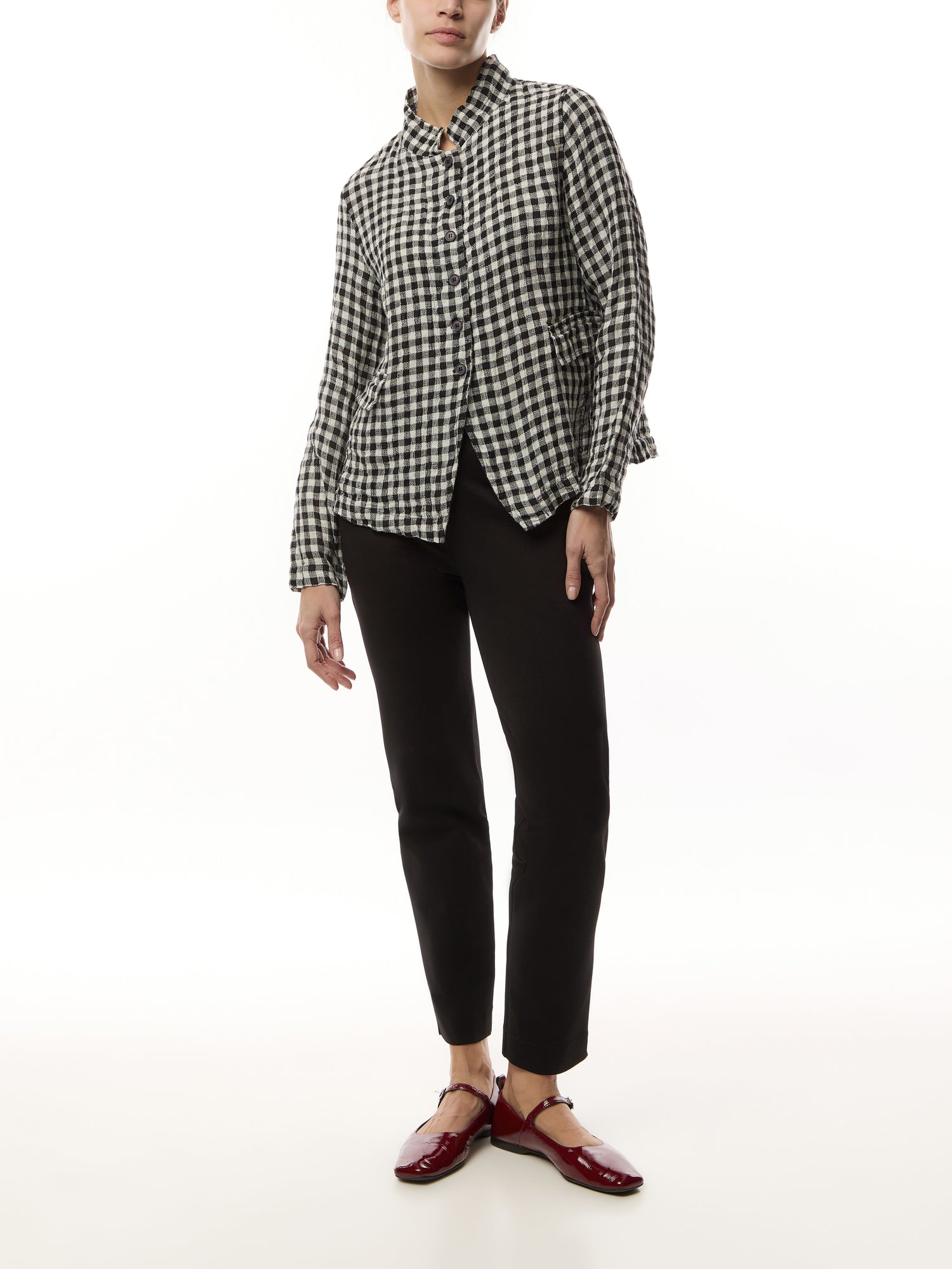 Short Sporty Checked Jacket