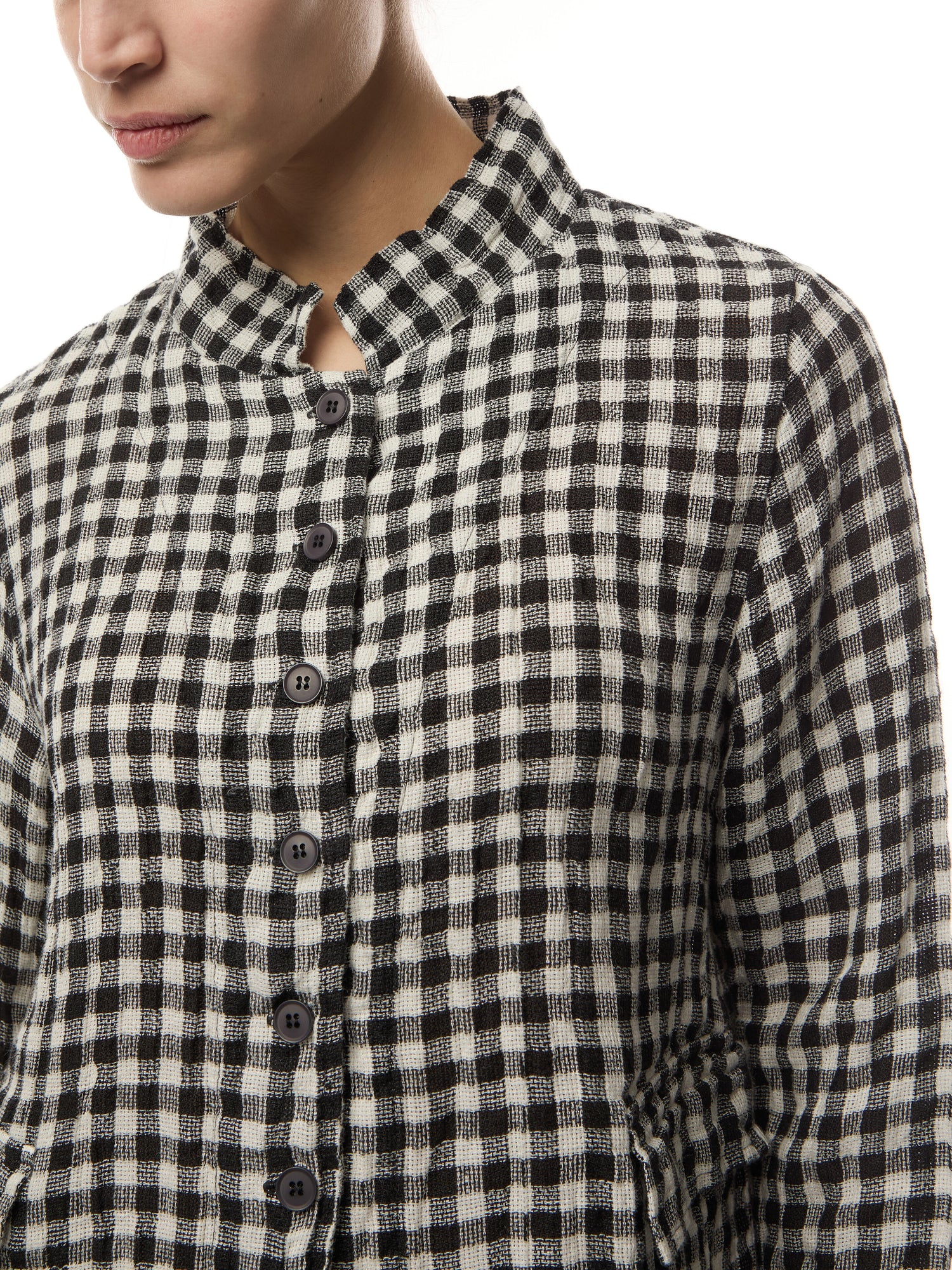 Short Sporty Checked Jacket