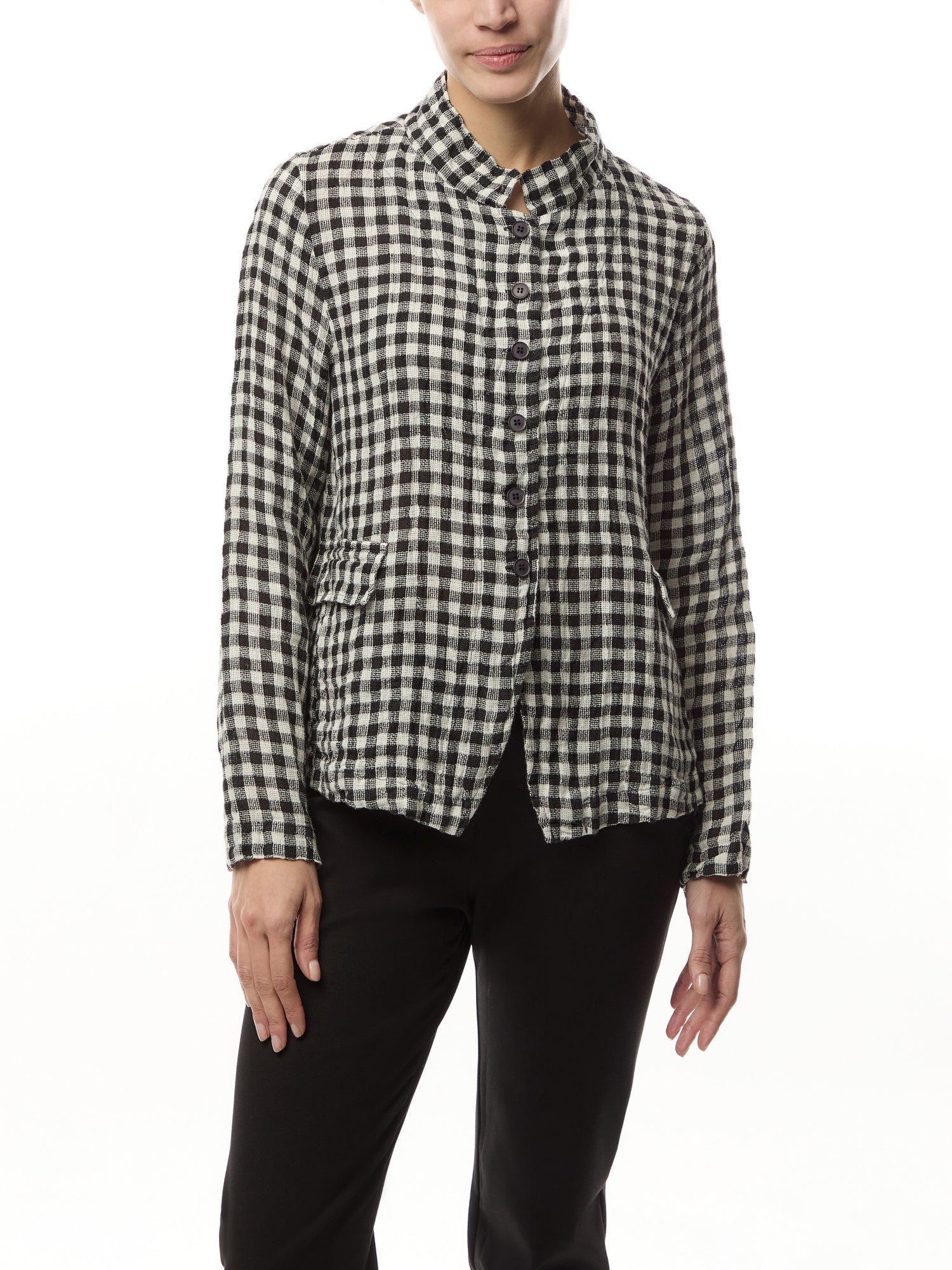Short Sporty Checked Jacket