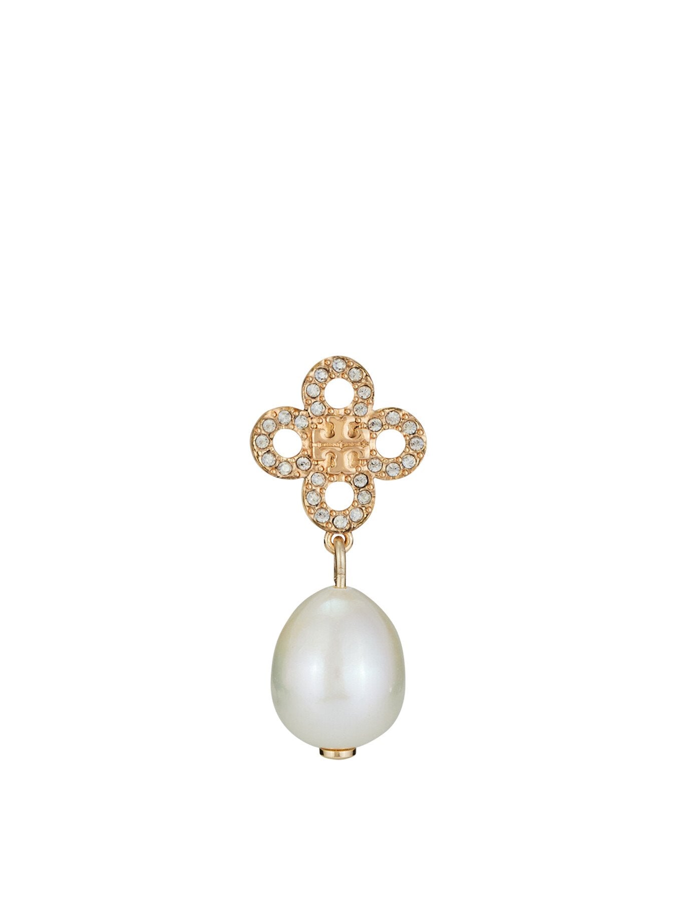 Kira Clover Pearl Drop Earrings