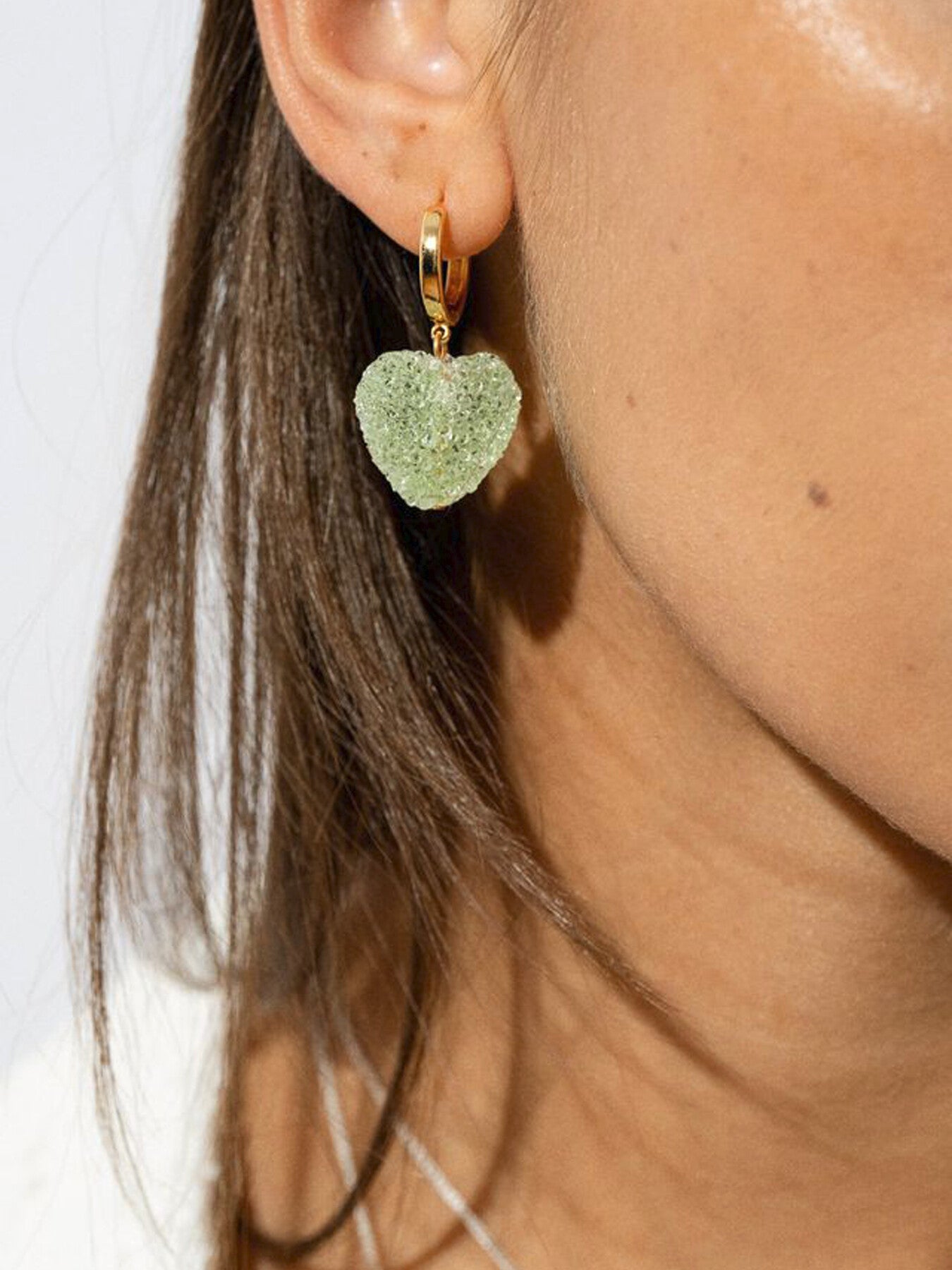 Jelly Heart Hoop Earrings