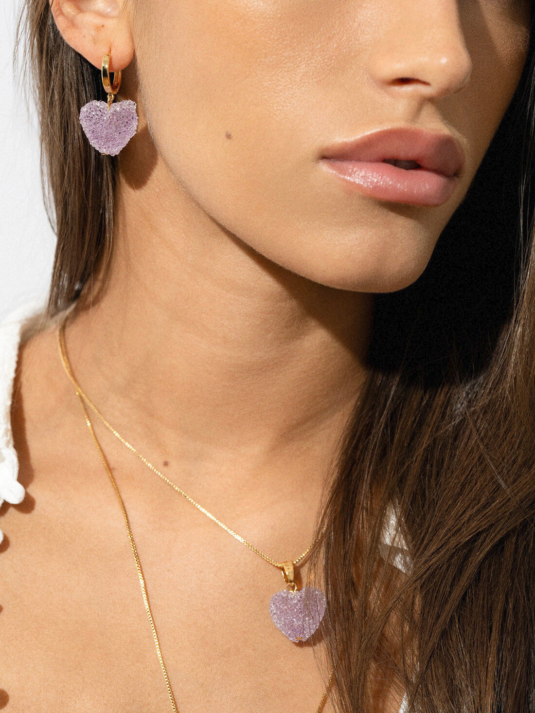 Jelly Heart Hoop Earrings
