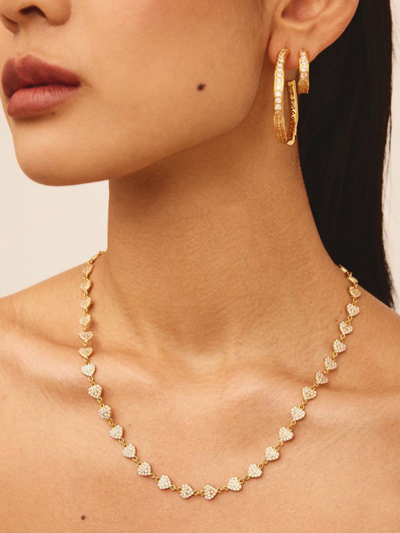 Habibi Crystal Chain Necklace