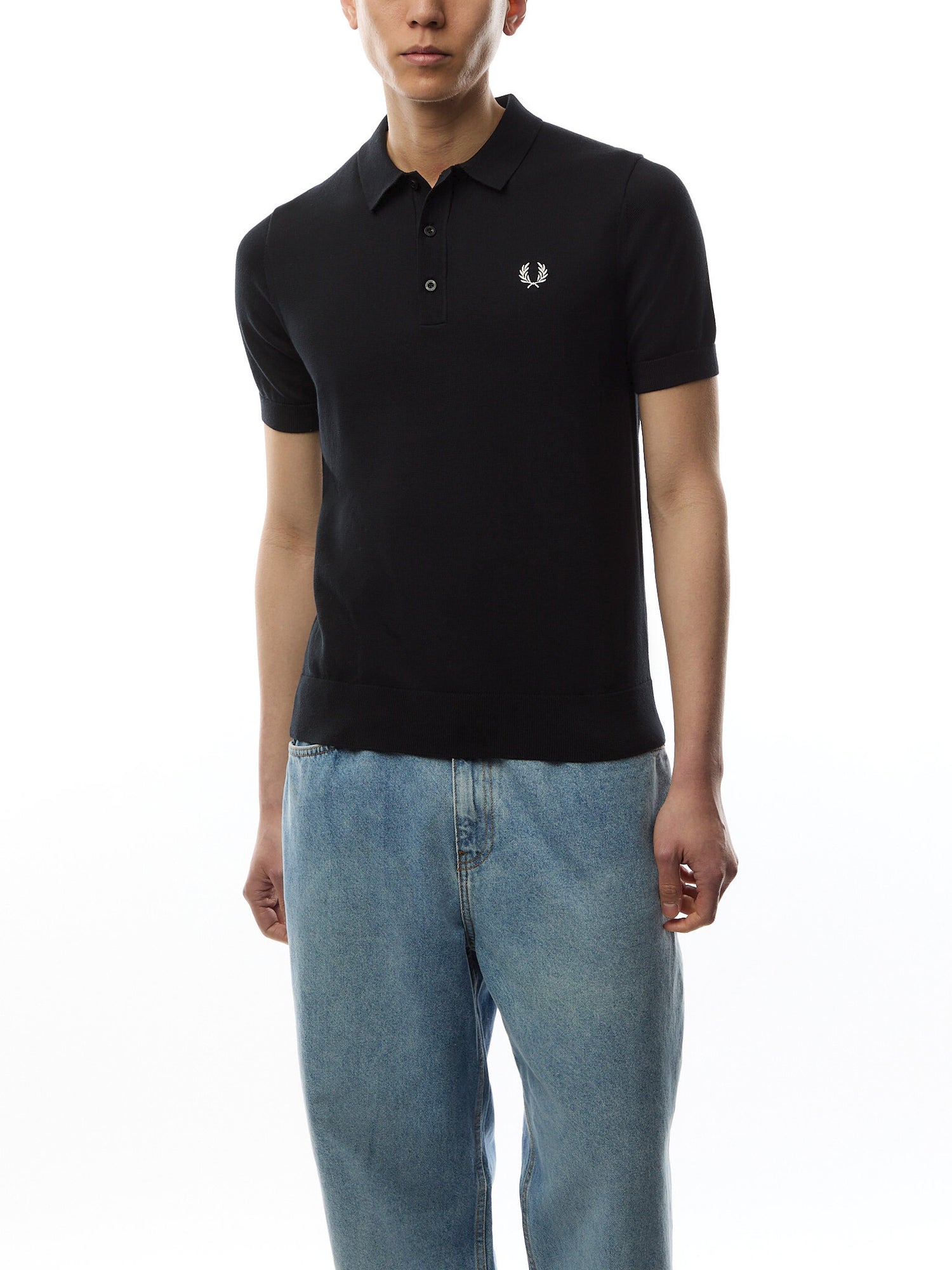 Knitted Short Sleeve Polo Shirt