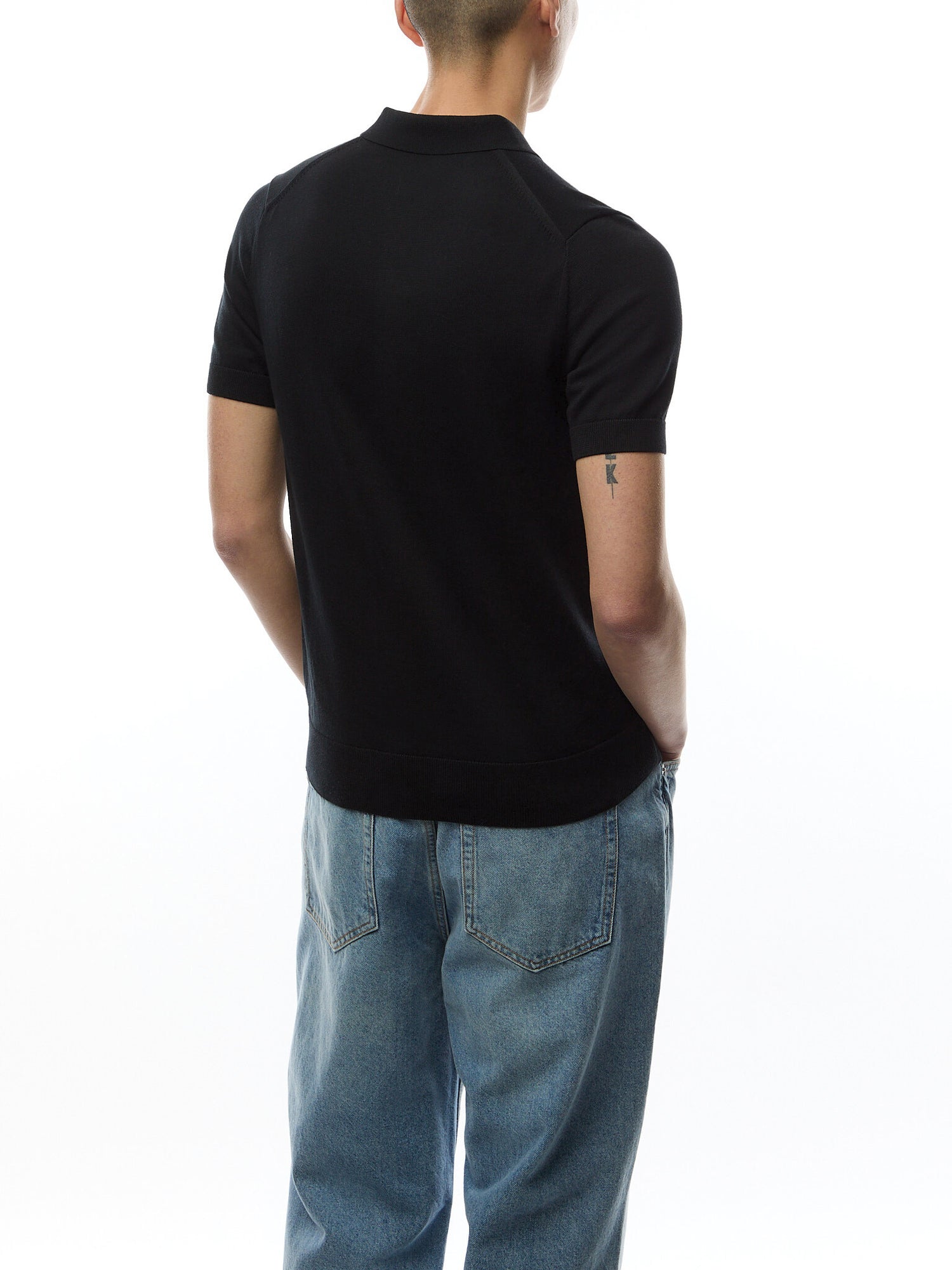Knitted Short Sleeve Polo Shirt