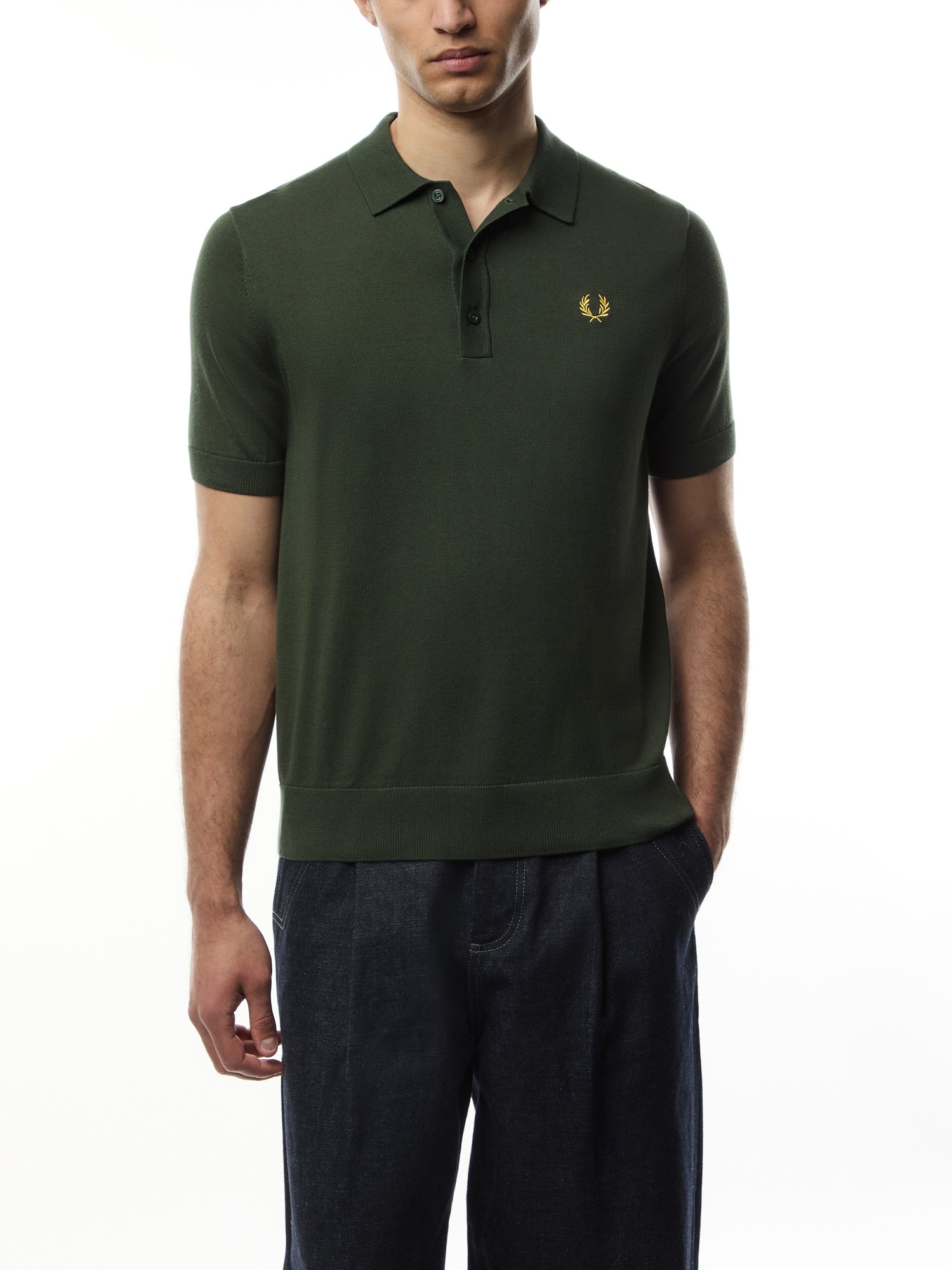 Knitted Short Sleeve Polo Shirt