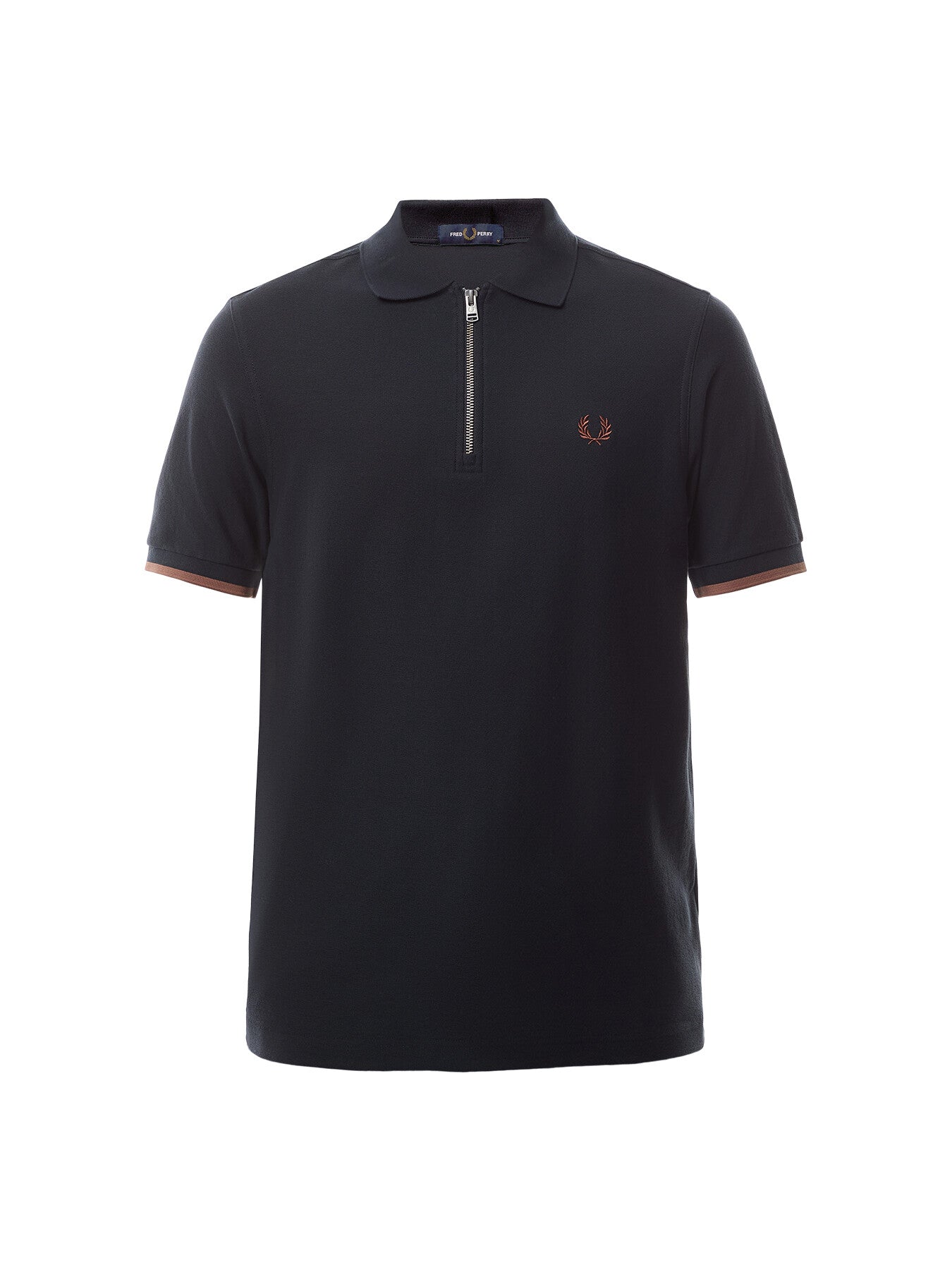 Crepe Piqué Zip Neck Polo Shirt