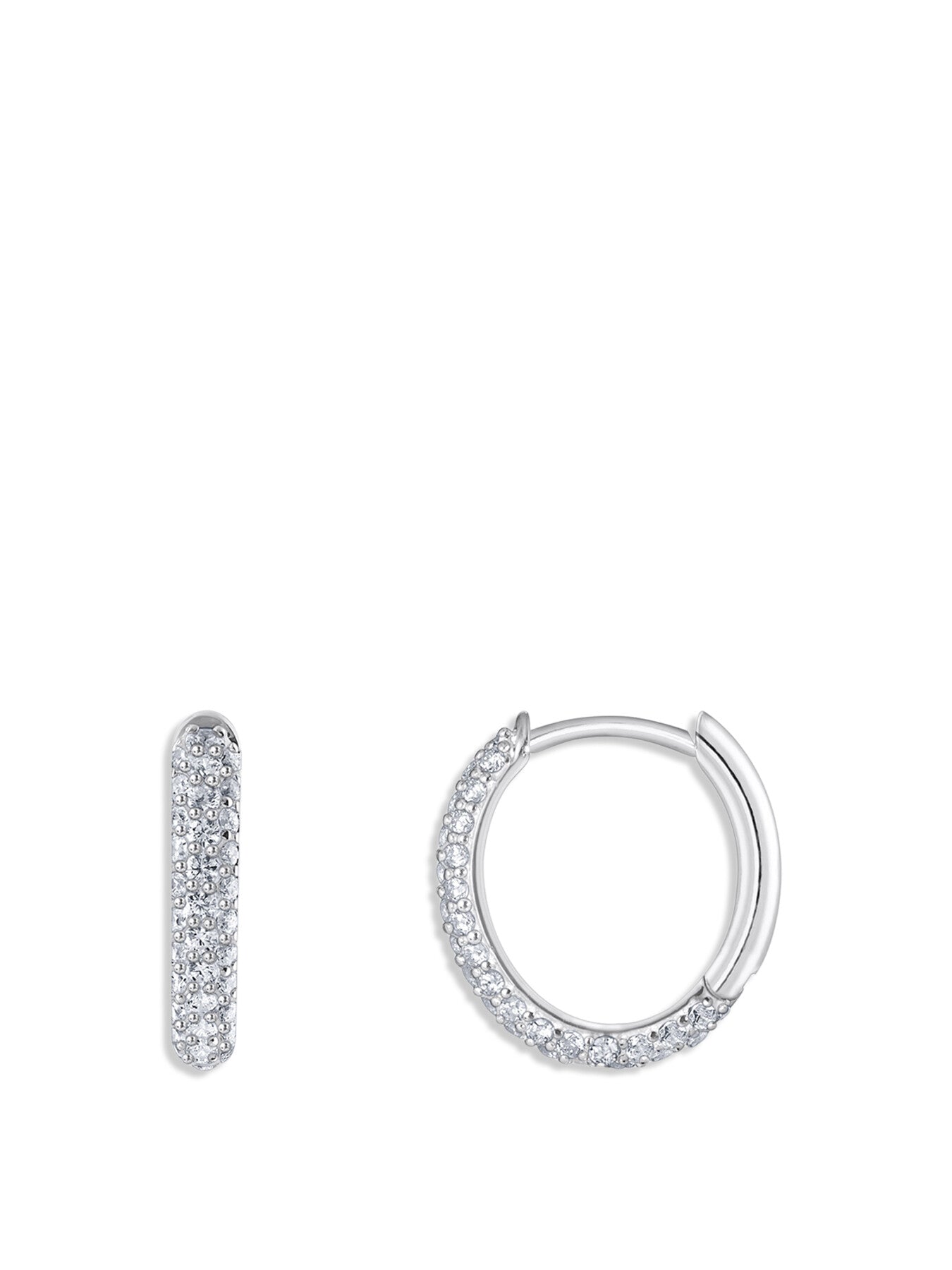 Ring Zirconia Huggie Earrings