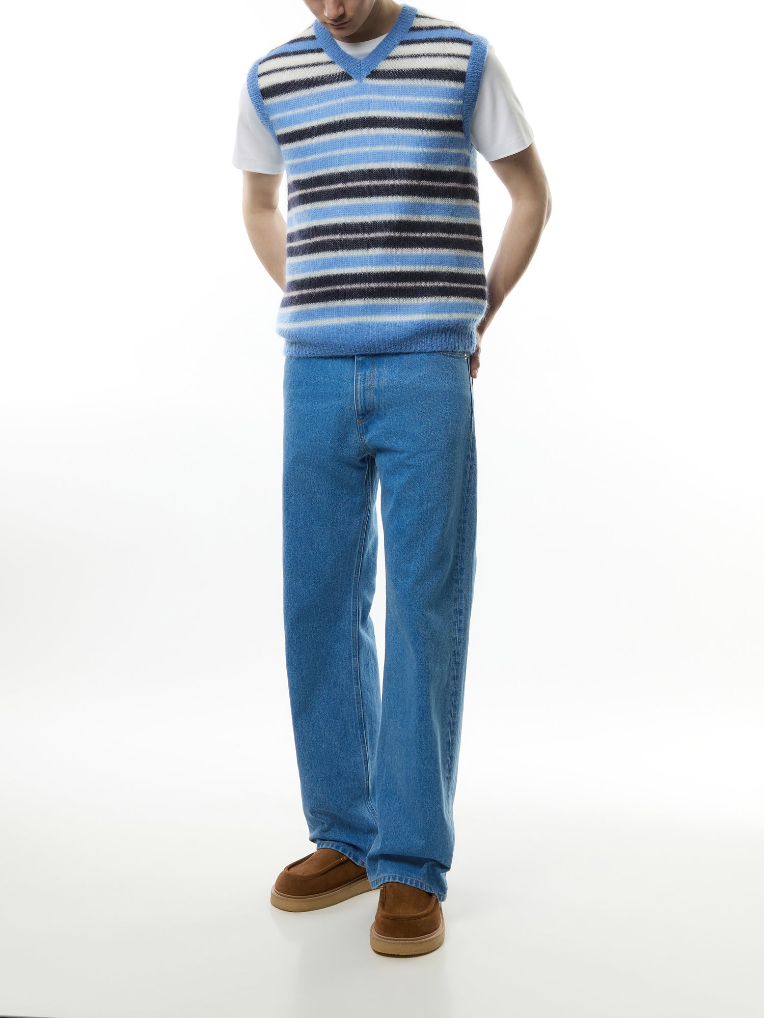 Mohair Vneck Sleveless Knit