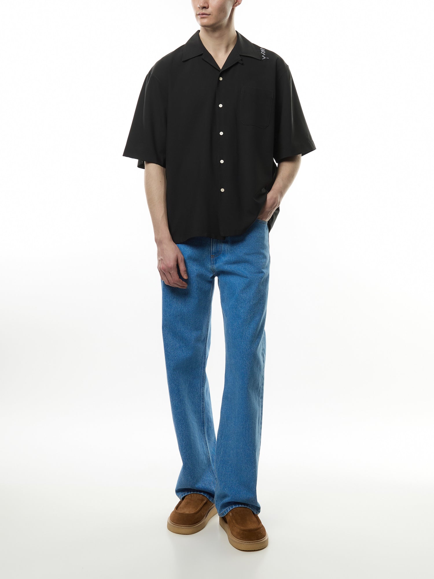 Wool Blend Bowling Shirt