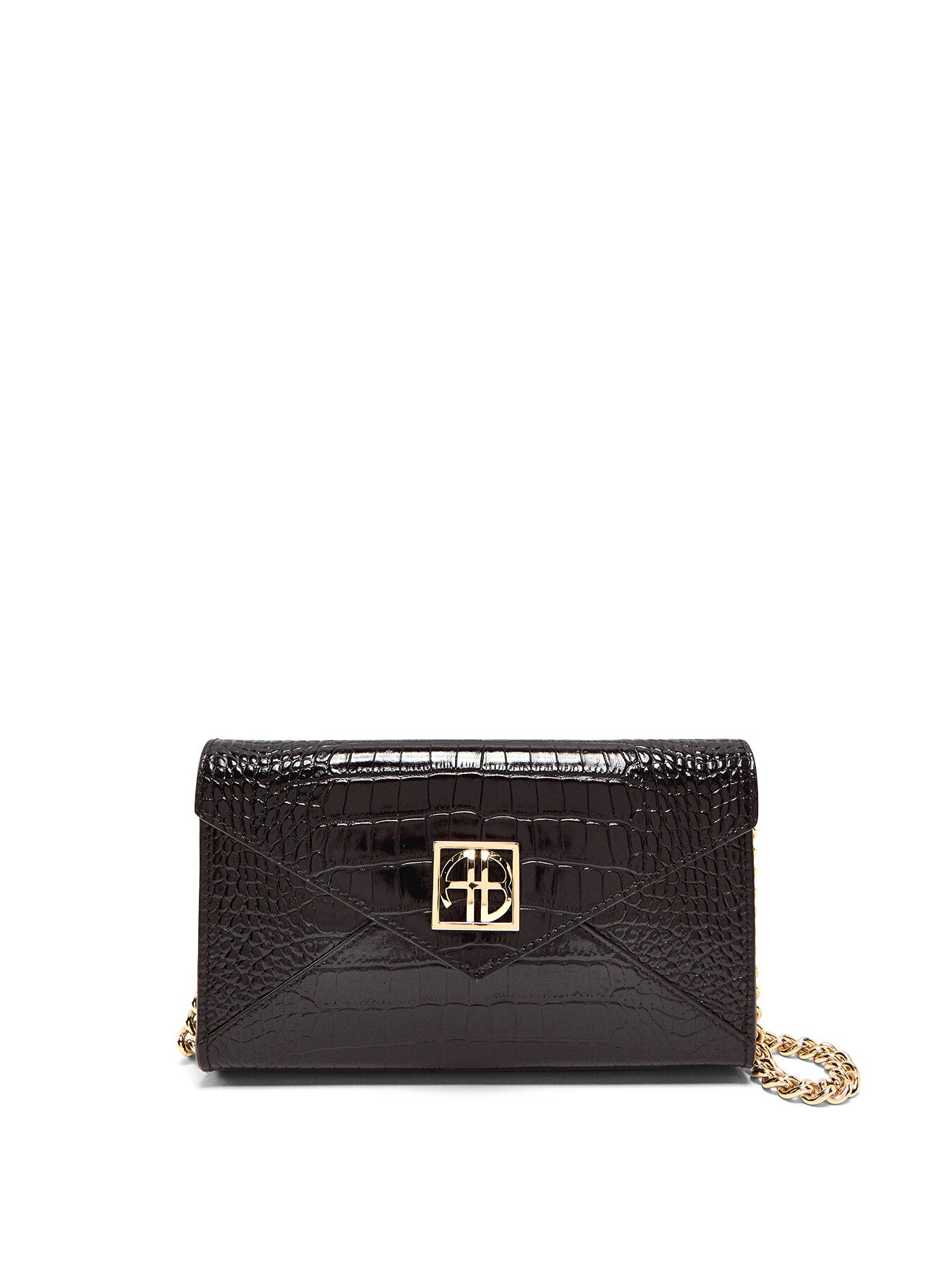 Embossed Croc Small Elly Clutch Bag