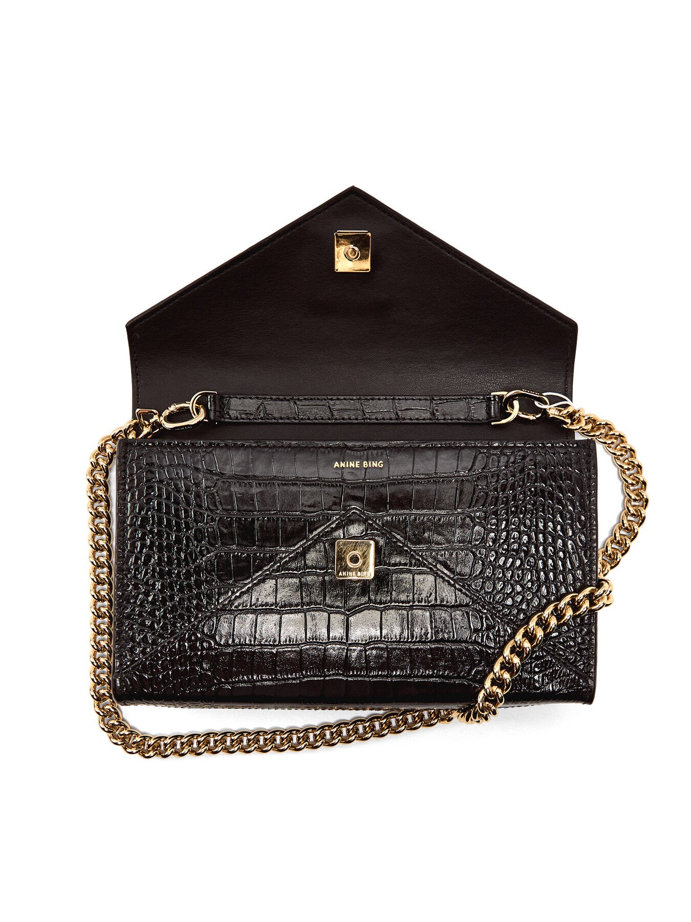 Embossed Croc Small Elly Clutch Bag