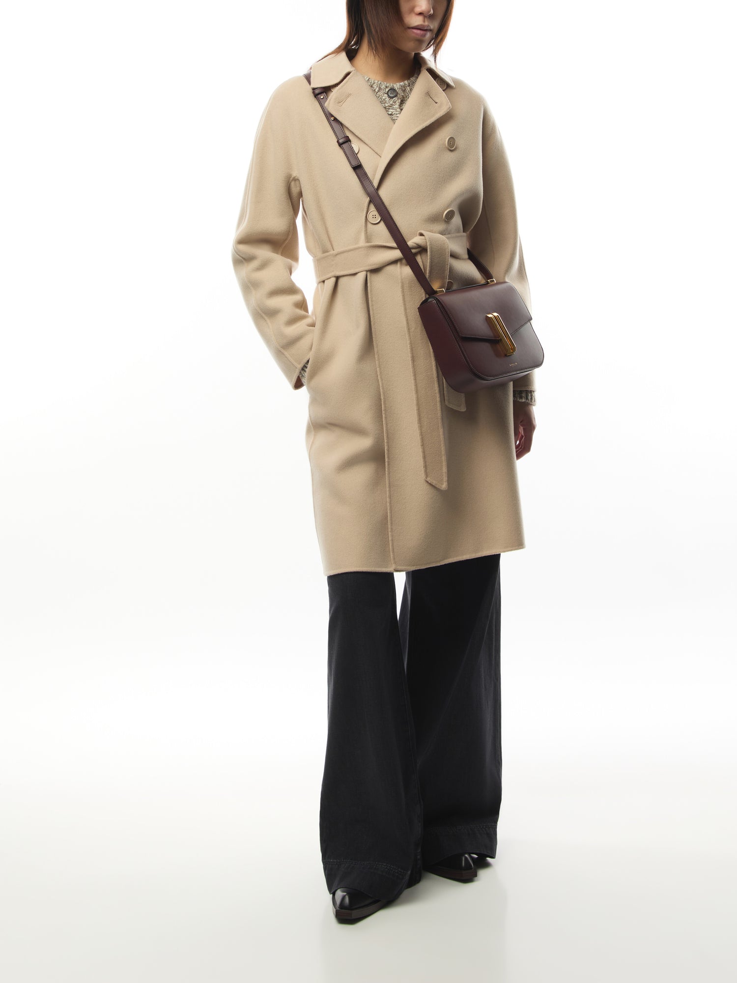 Demellier Vancouver Bag Crossbody, Burgundy Fenwick