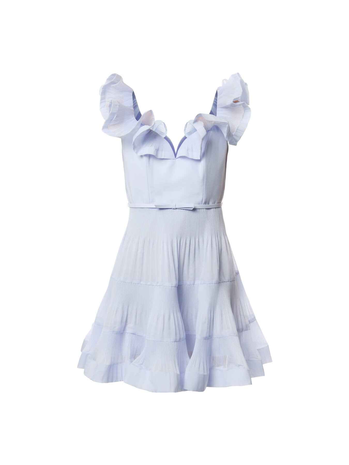 Pleated Frill Mini Dress