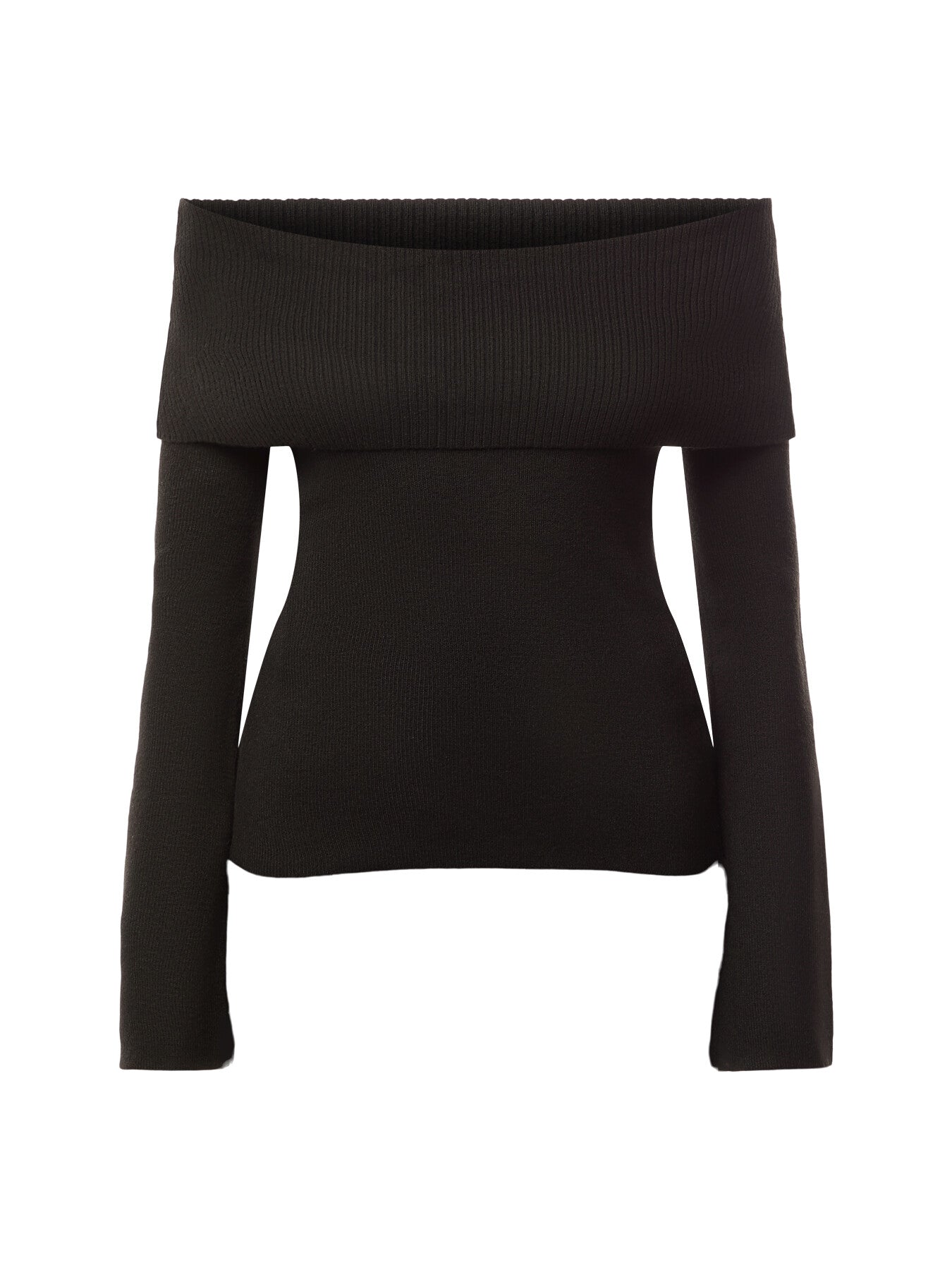 Soreya Bardot Knit Top - Black