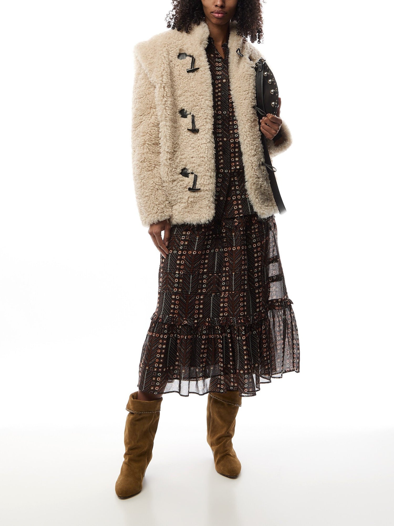 Diya Long Printed Cotton Voile Skirt