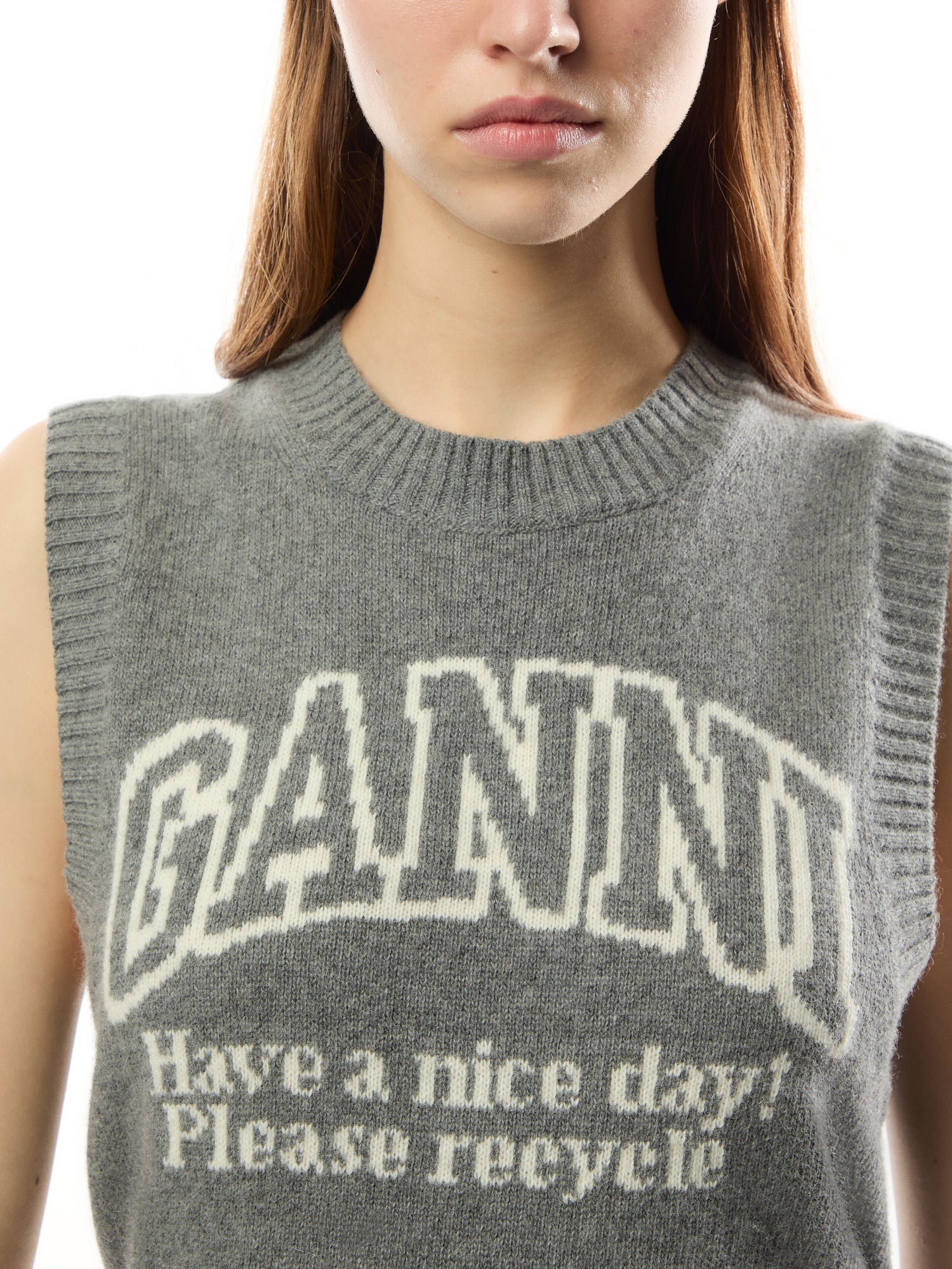 Graphic Wool Logo Vest