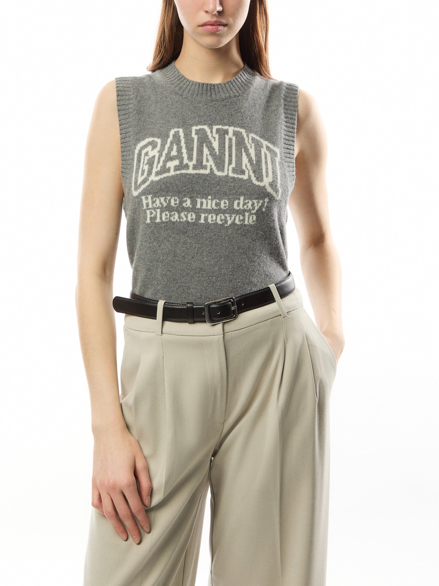 Graphic Wool Logo Vest