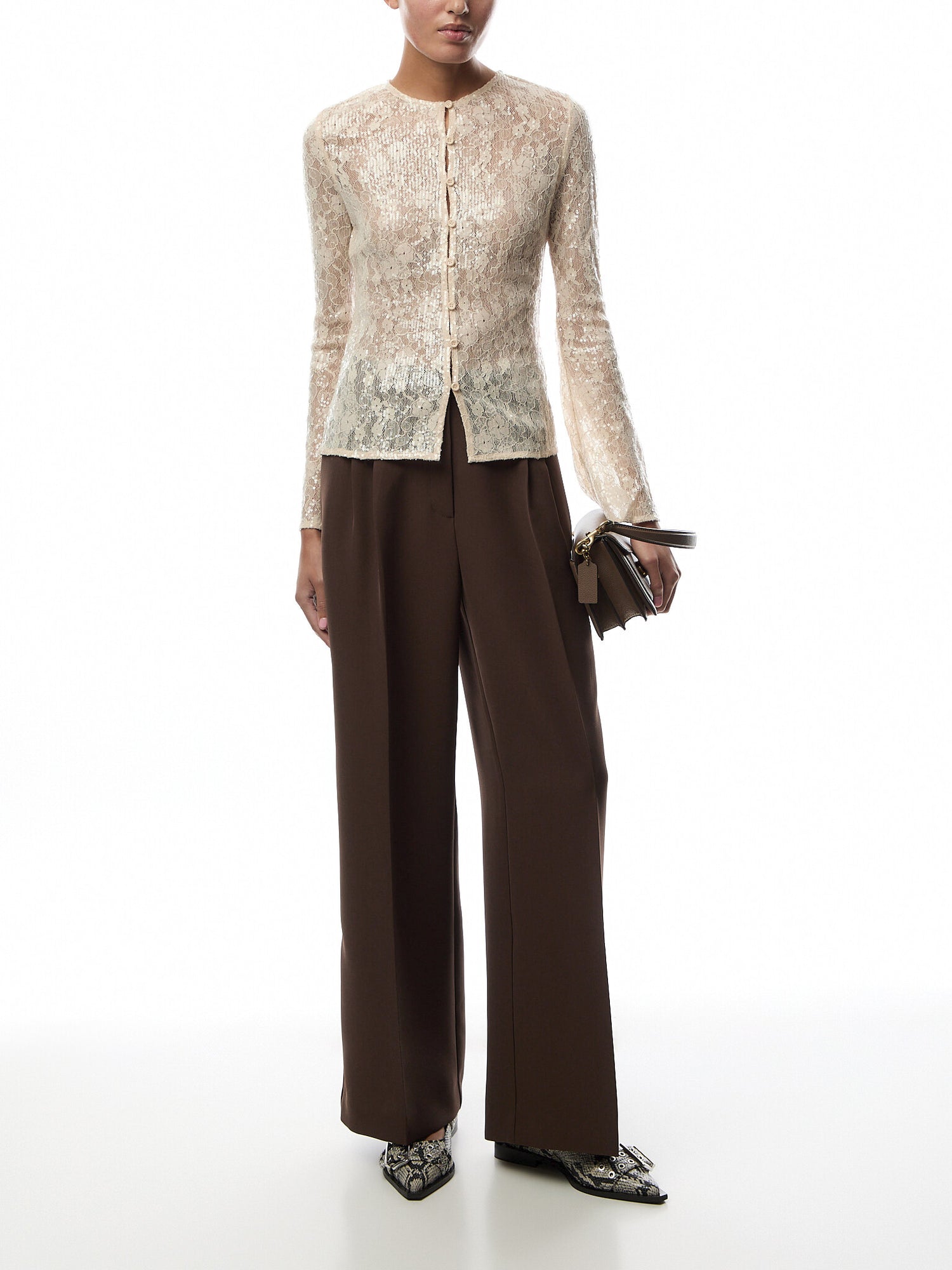 Tai Sequin Lace Cardigan