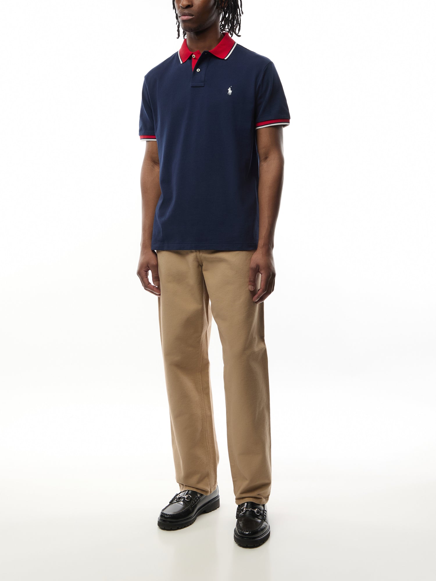 Custom Slim Fit Mesh Polo Shirt