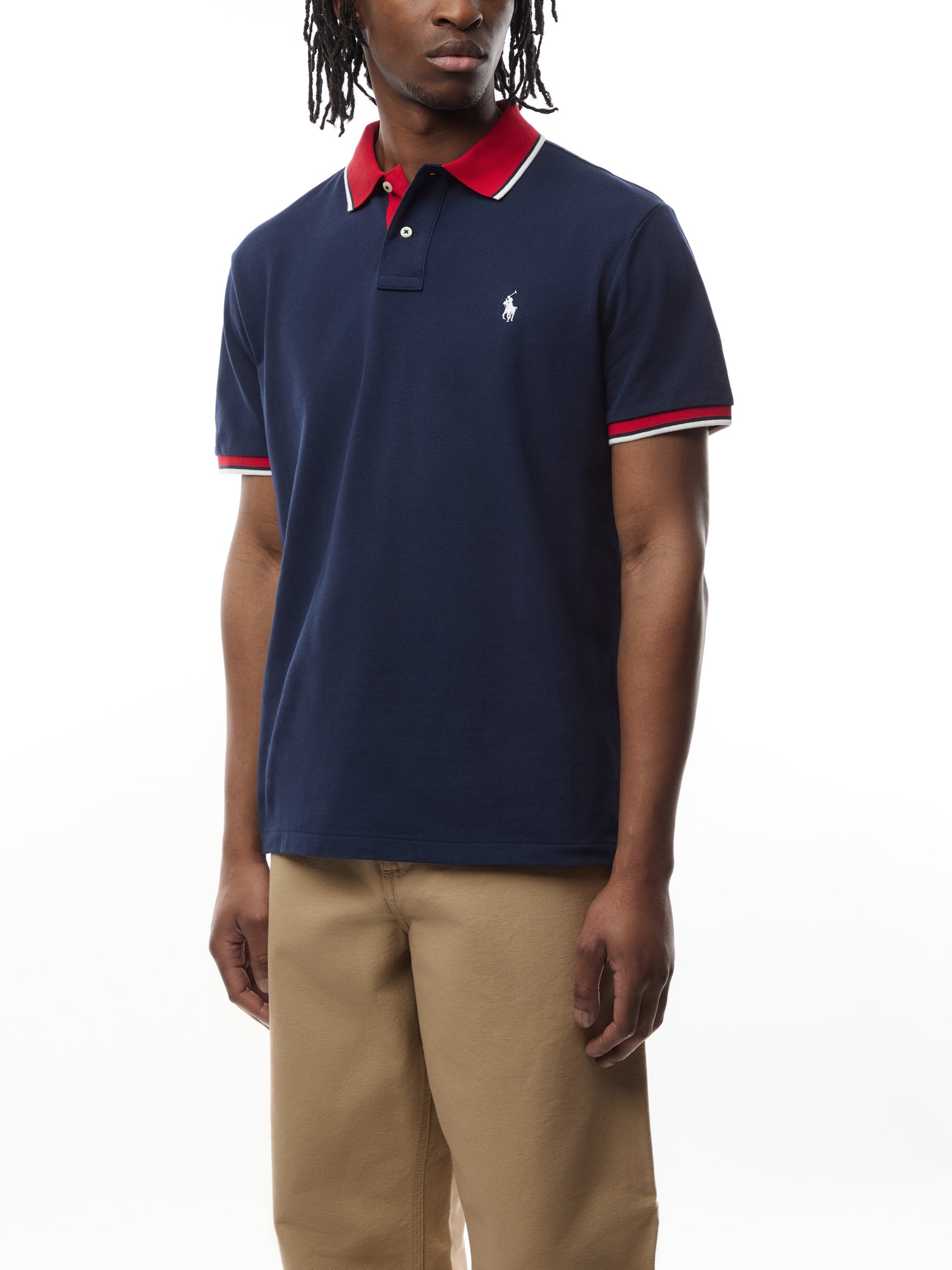 Custom Slim Fit Mesh Polo Shirt