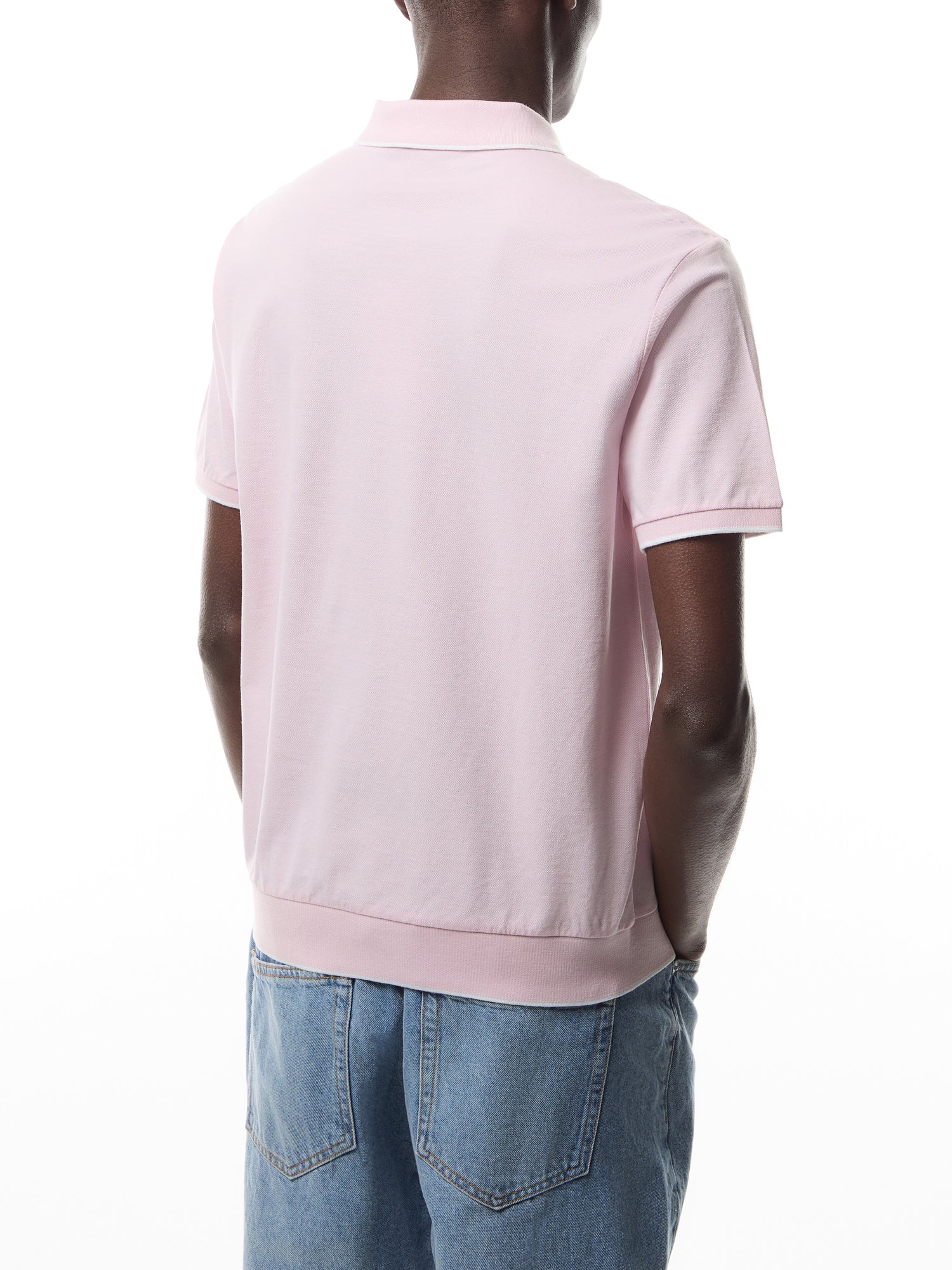 Jacquard Mesh Polo Shirt