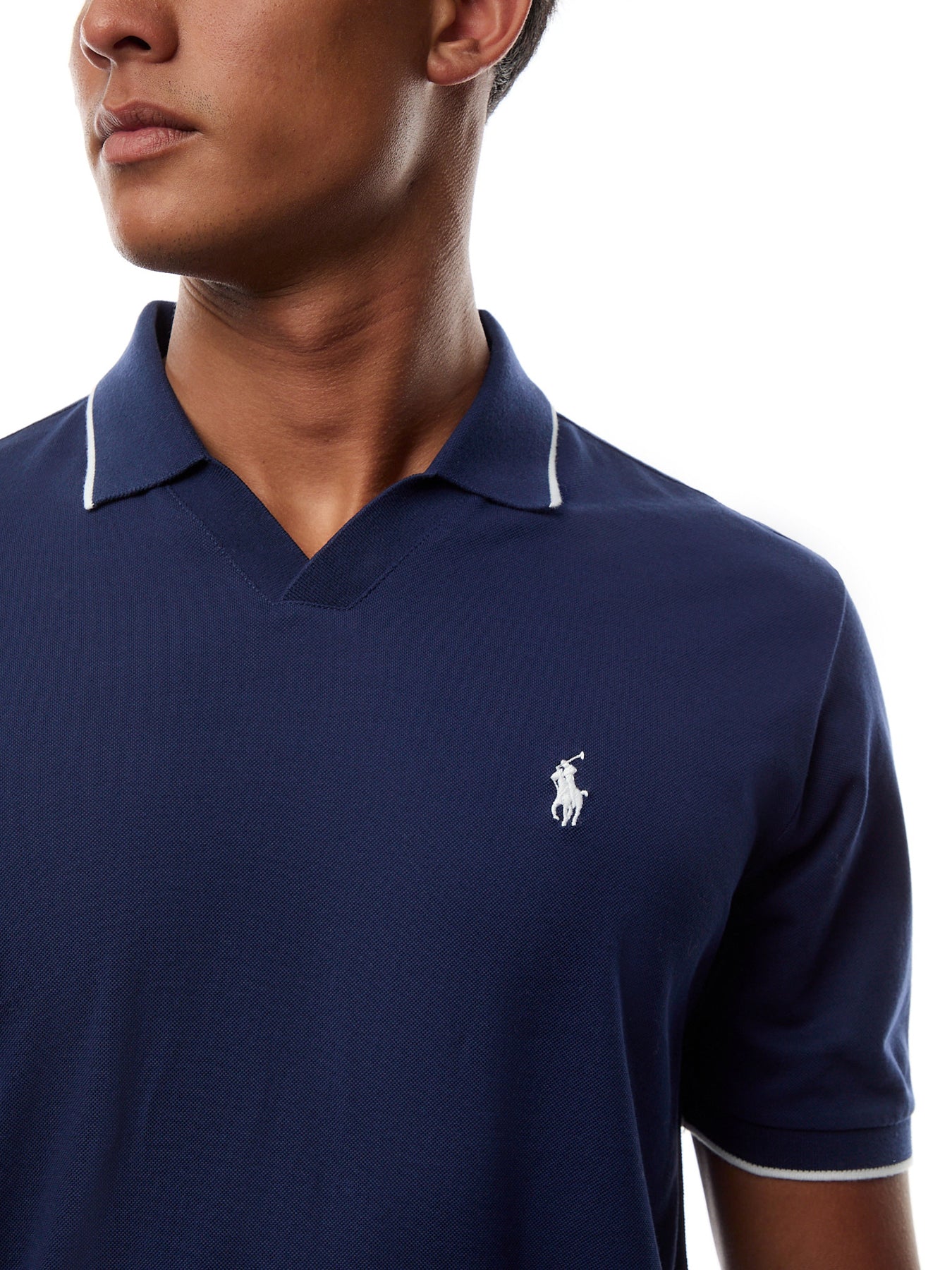 Jacquard Mesh Polo Shirt