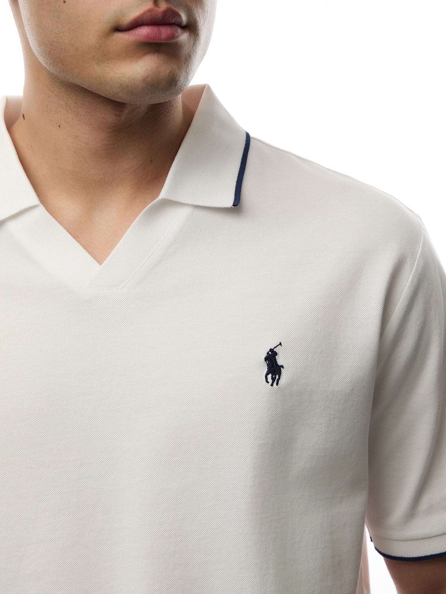 Jacquard Mesh Polo Shirt