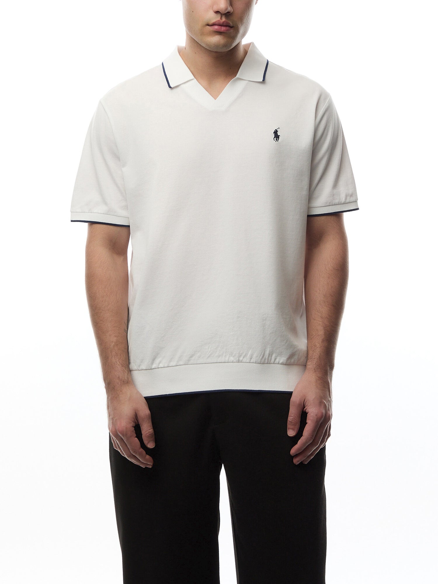Jacquard Mesh Polo Shirt