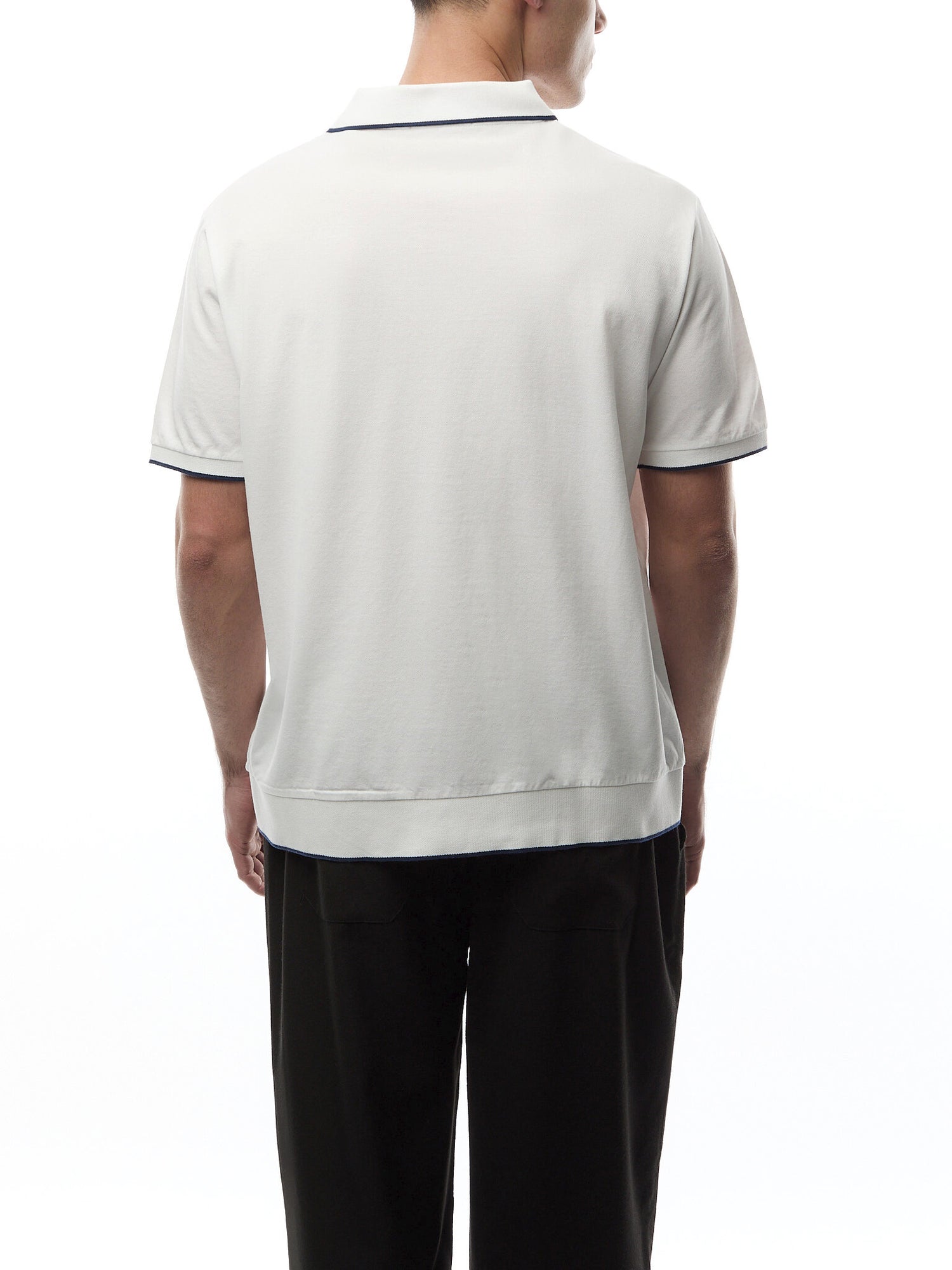 Jacquard Mesh Polo Shirt