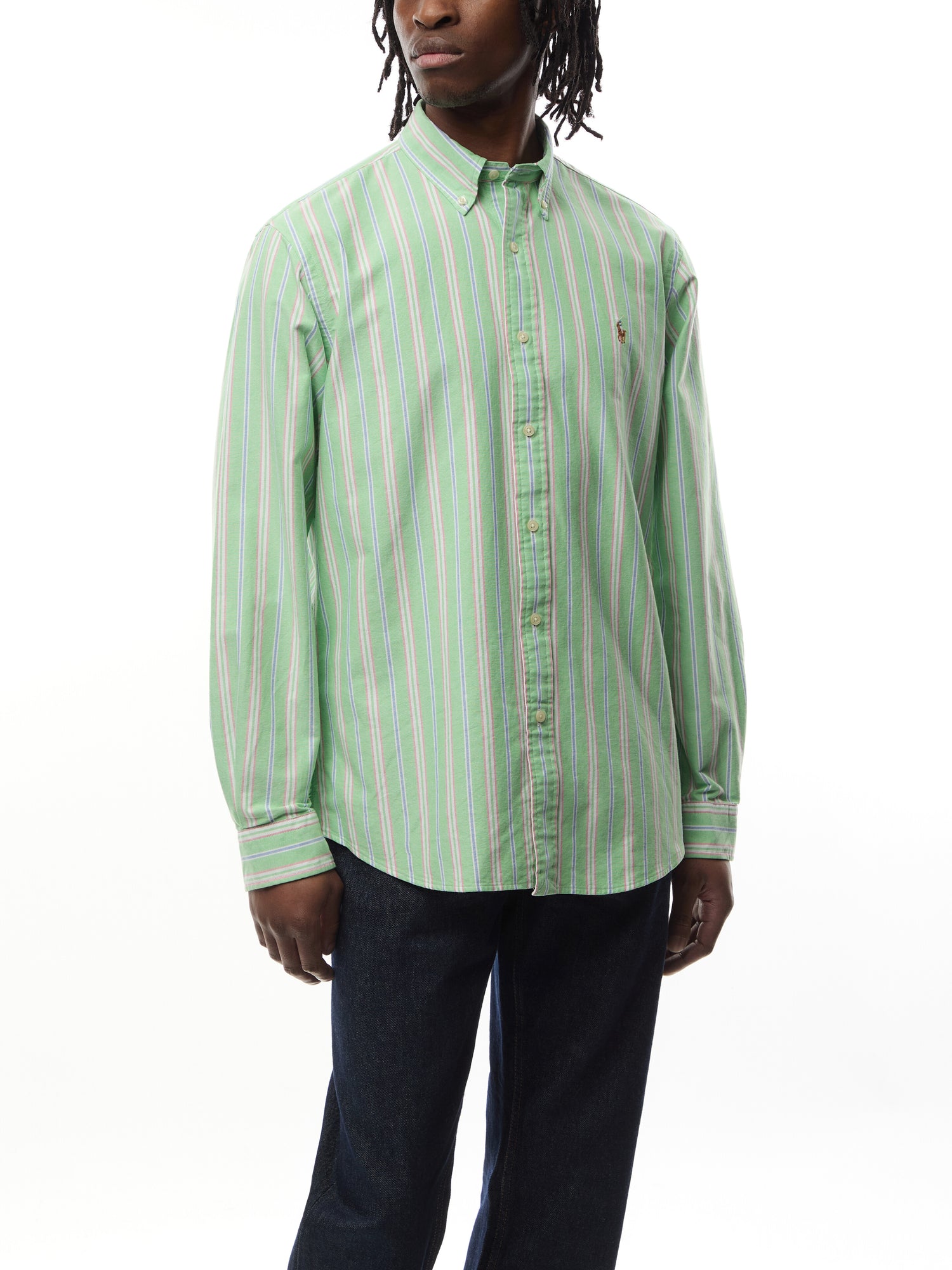 Custom Fit Stripe Oxford Shirt